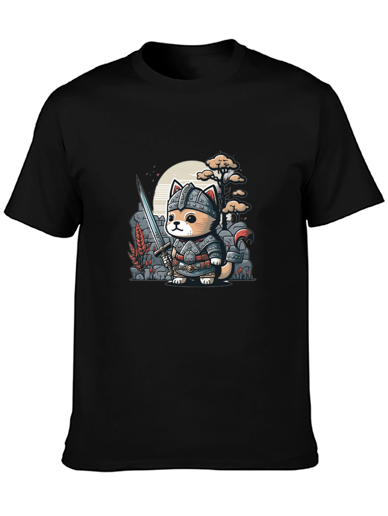 Black Warrior Cat T-Shirt view 3