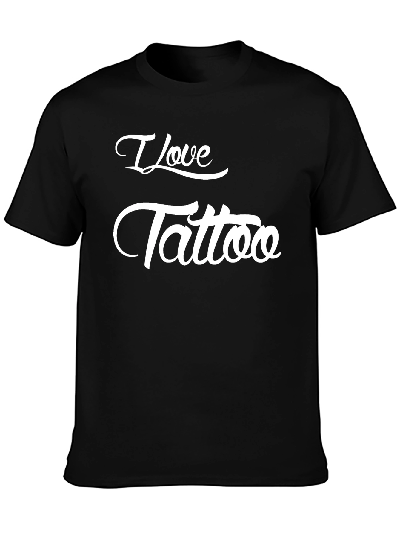 Black I Love Tattoo Graphic T-Shirt - Black view 3