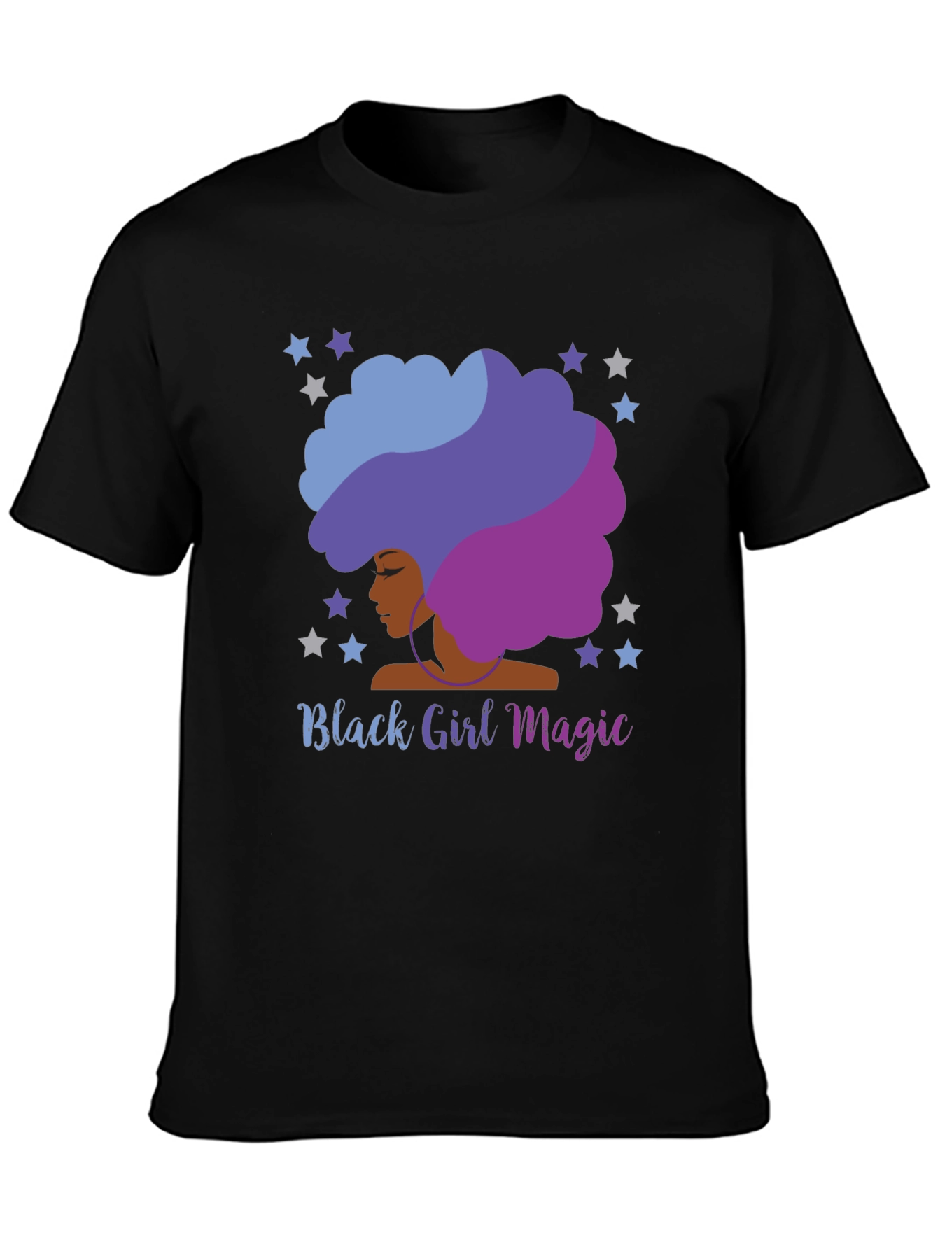 Black Black Girl Magic Afro T-Shirt view 3