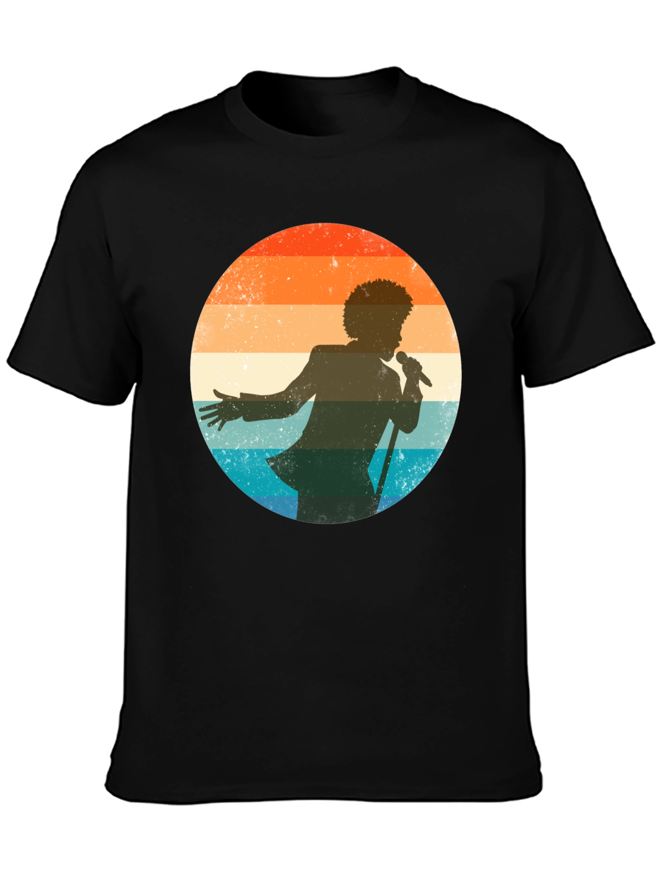 Black Retro Silhouette T-Shirt view 3