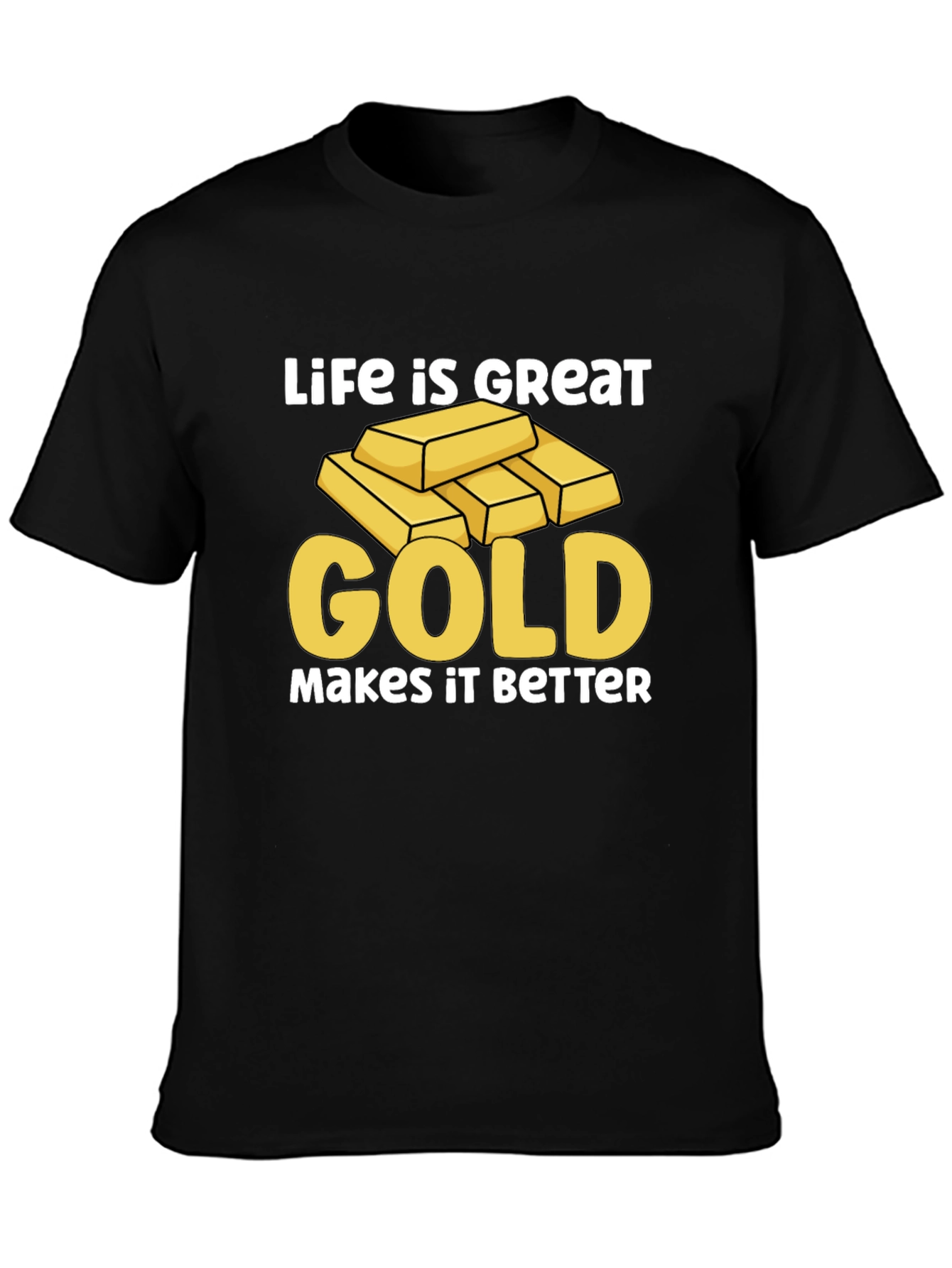 Black Life is Great Gold Makes it Better T-Shirt view 3