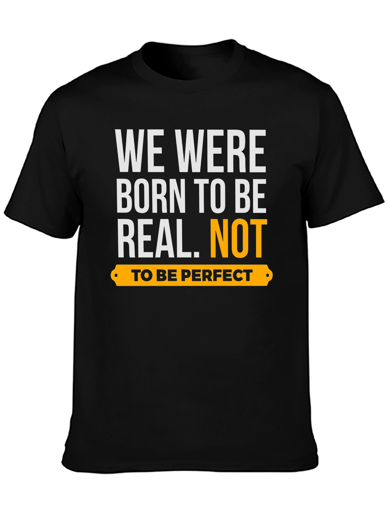 Black Born to Be Real Graphic Tee view 3