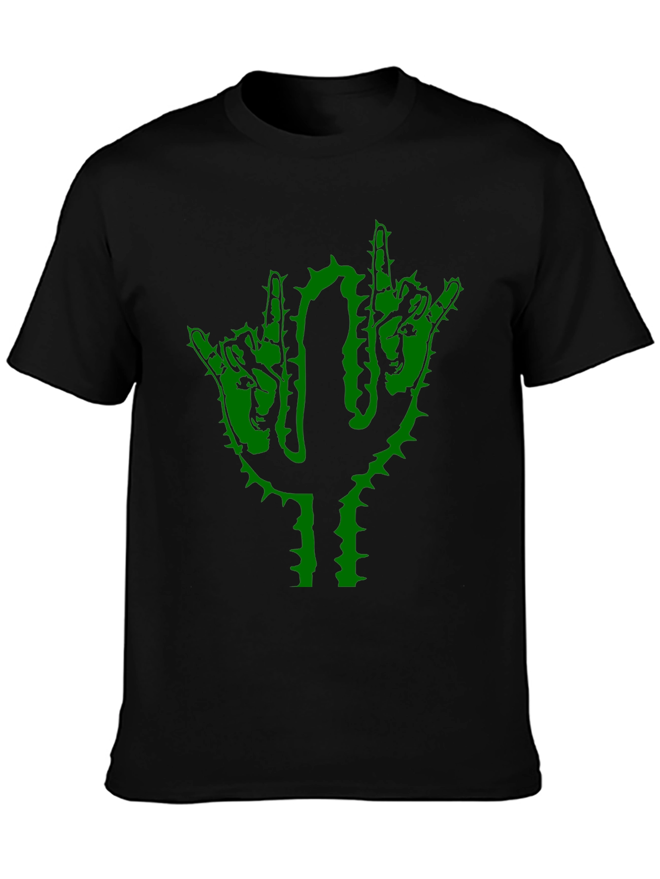 Black Cactus Rock On Graphic T-Shirt view 3