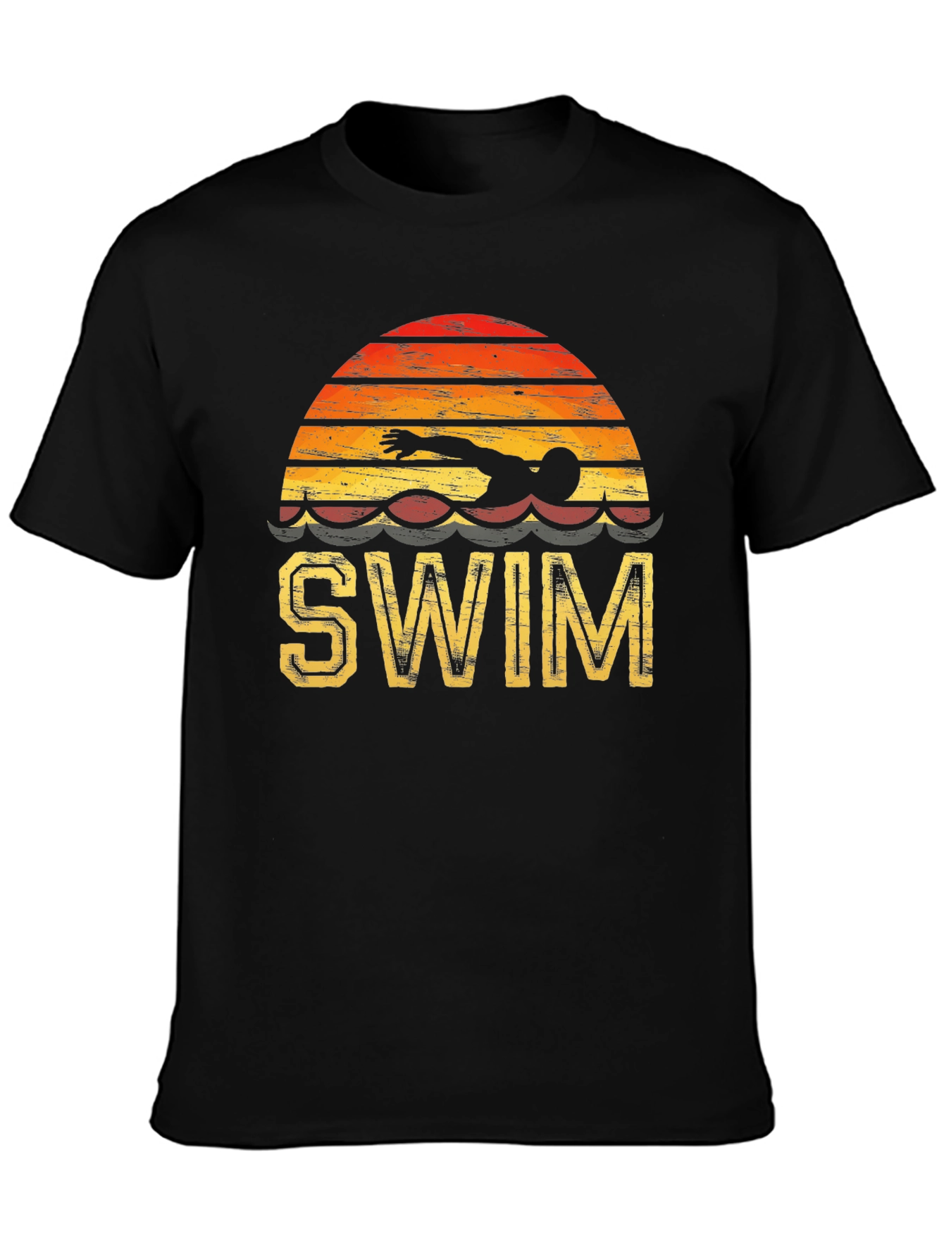 Retro Swim T-Shirt - Vintage Style Swimmer Tee - 3