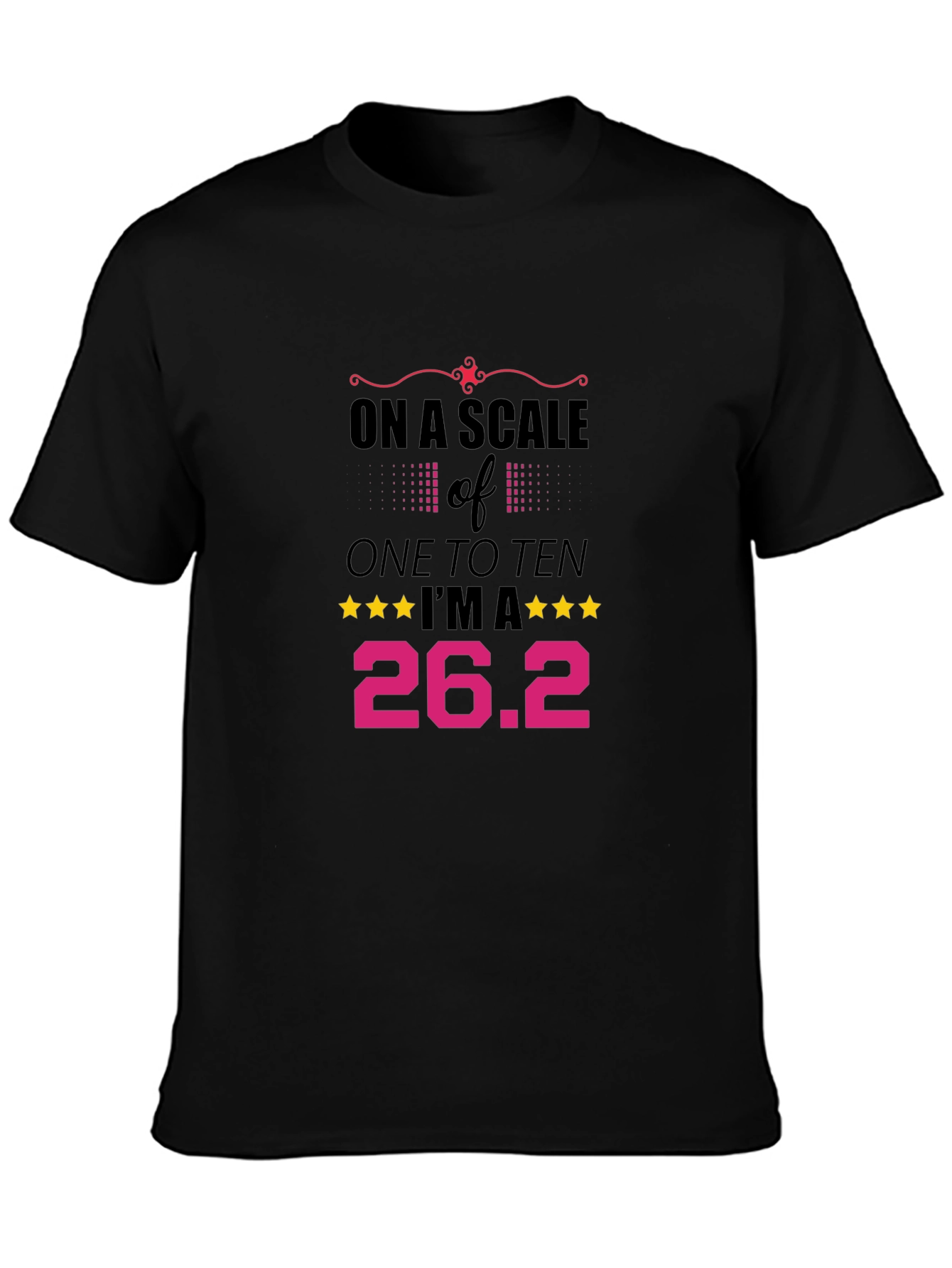 Black 26.2 Marathon Runner T-Shirt - On a Scale of One to Ten view 3