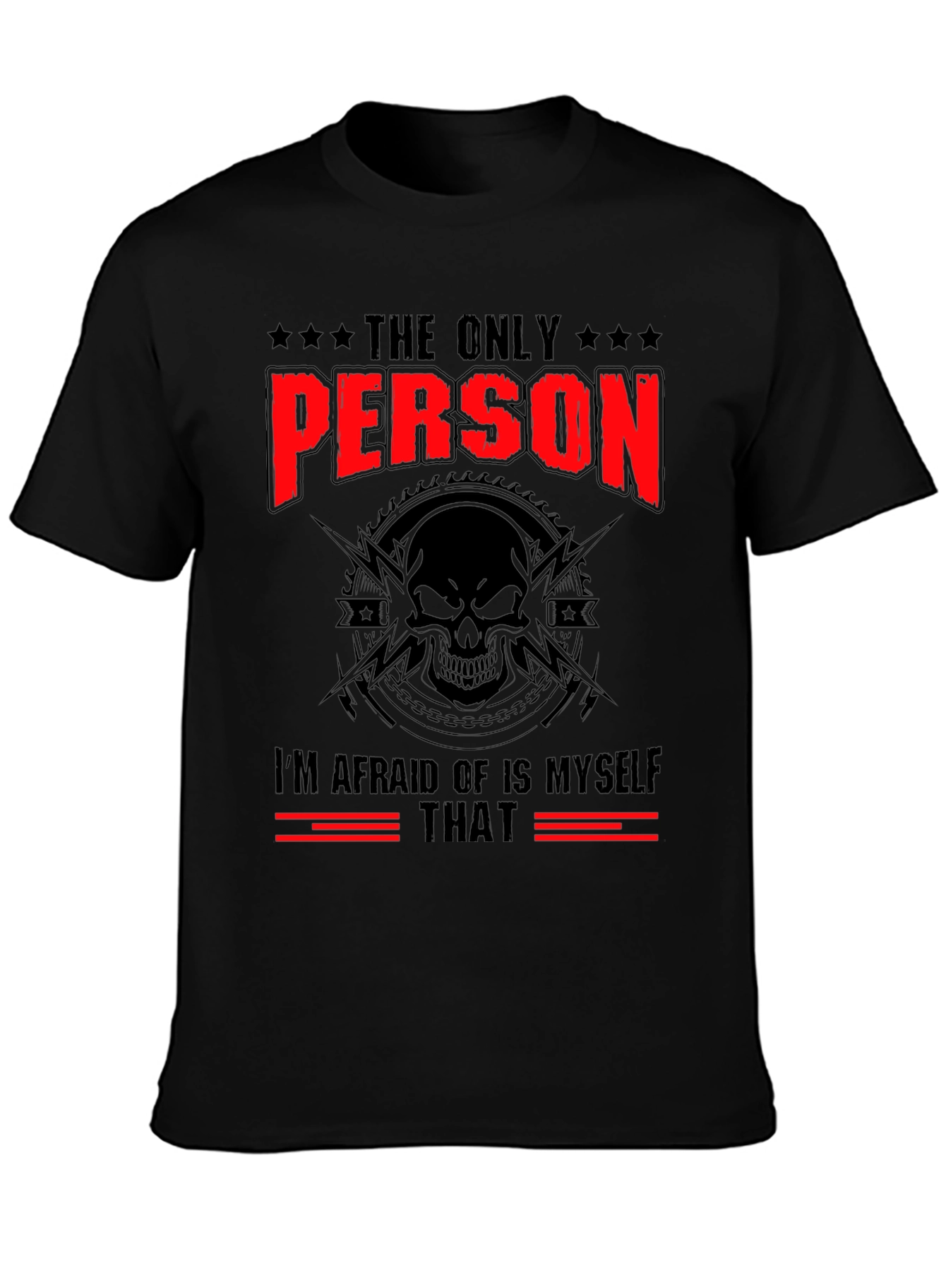 Black The Only Person Graphic Black Tee view 3