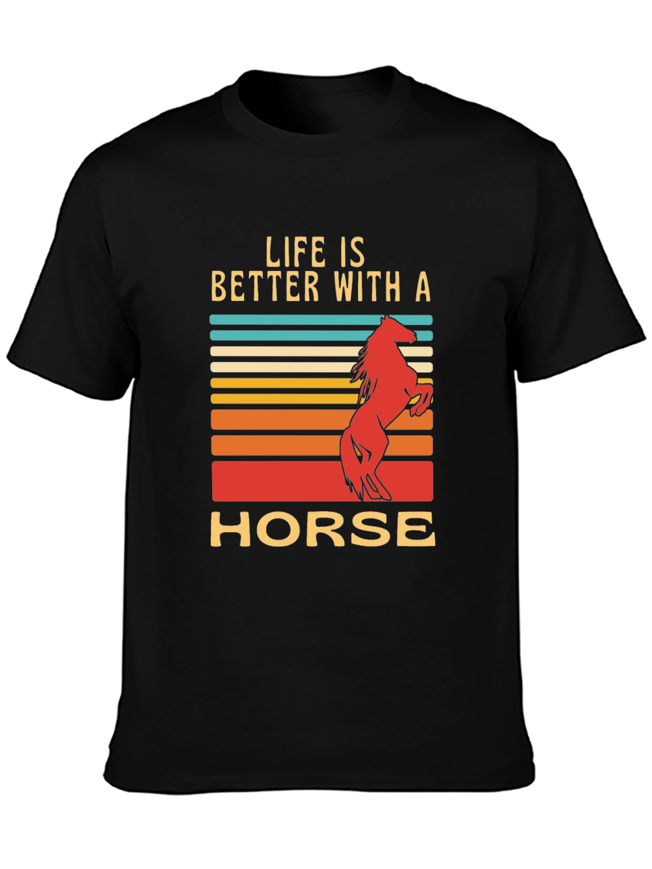 Black Life is Better with a Horse T-Shirt view 3