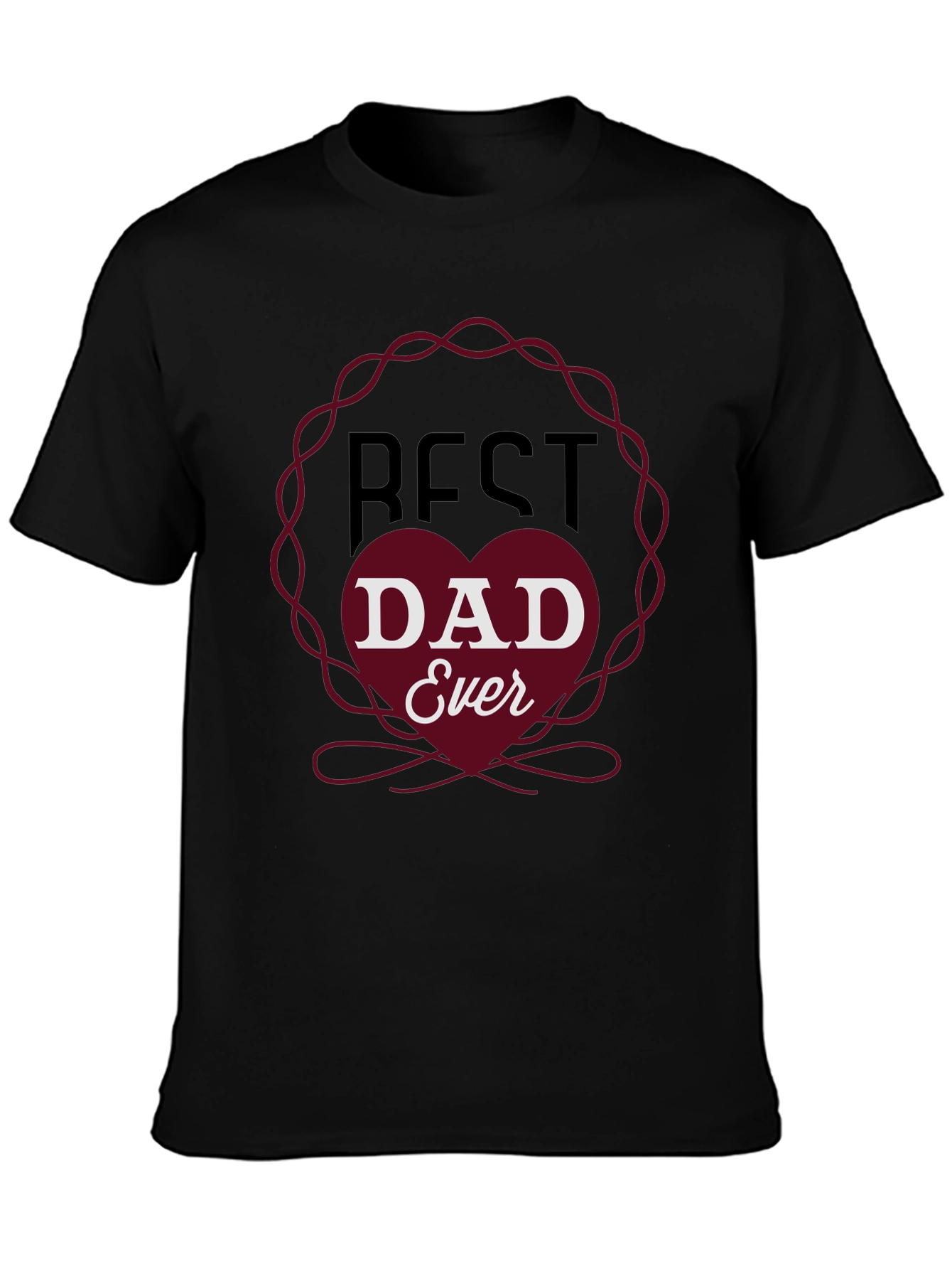 Black Best Dad Ever Graphic T-Shirt - Father's Day Gift view 3