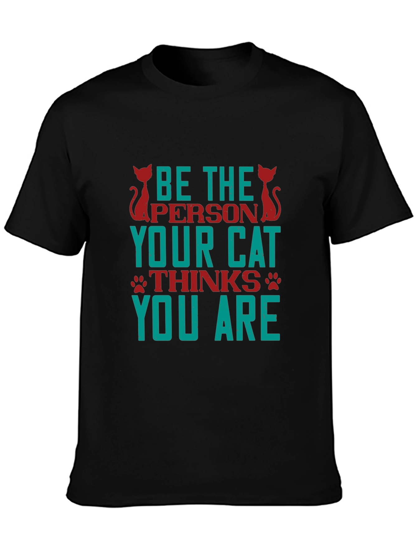Black Be The Person Your Cat Thinks You Are T-Shirt view 3