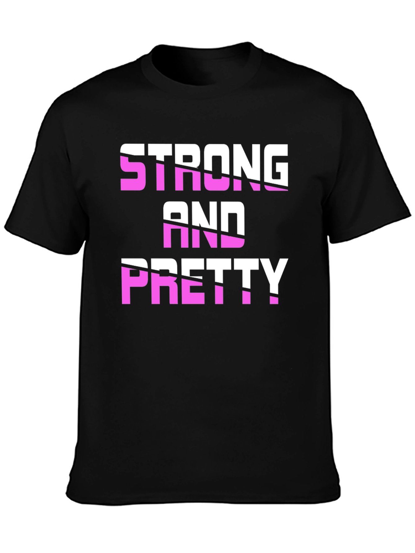 Black Strong & Pretty Graphic Tee view 3