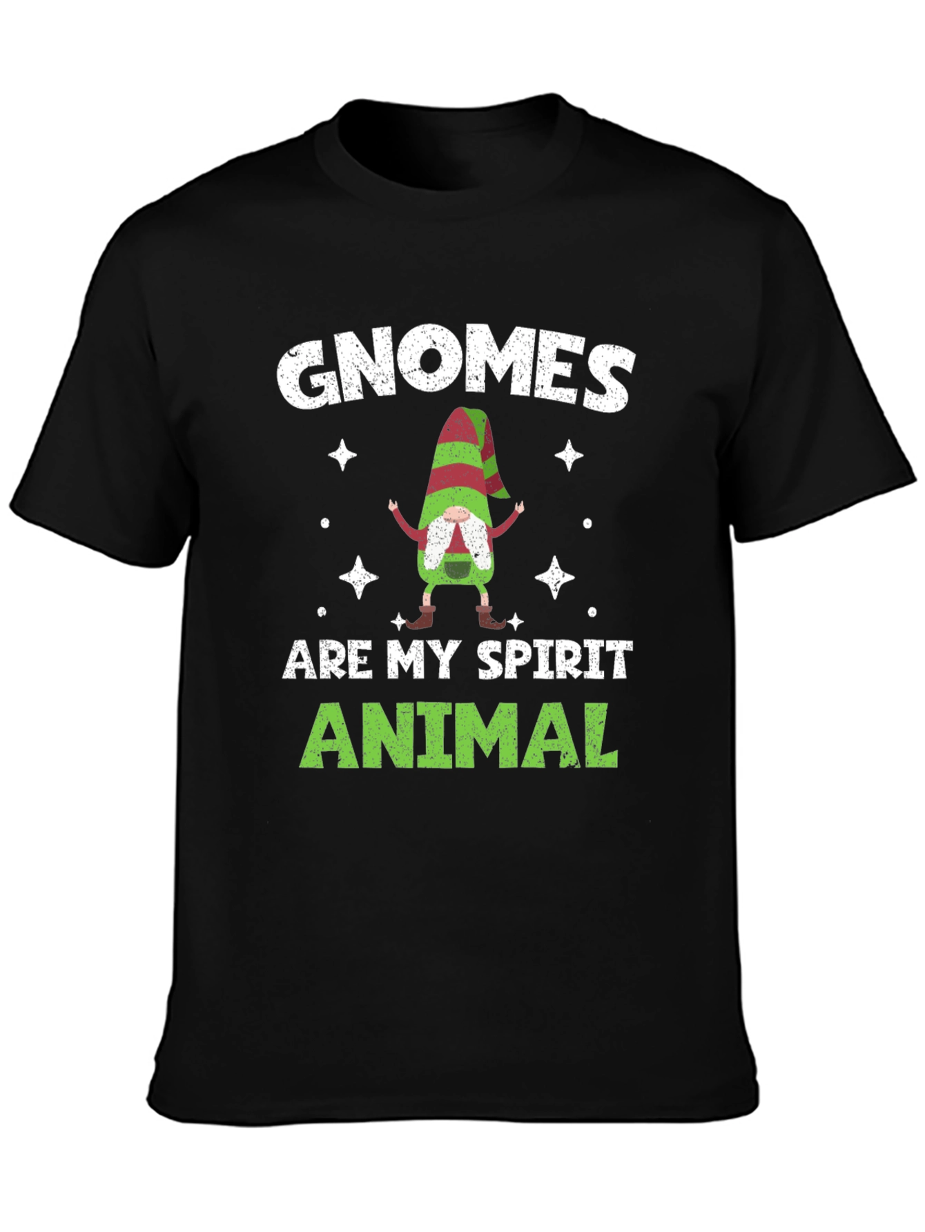 Black Gnomes Are My Spirit Animal T-Shirt view 3