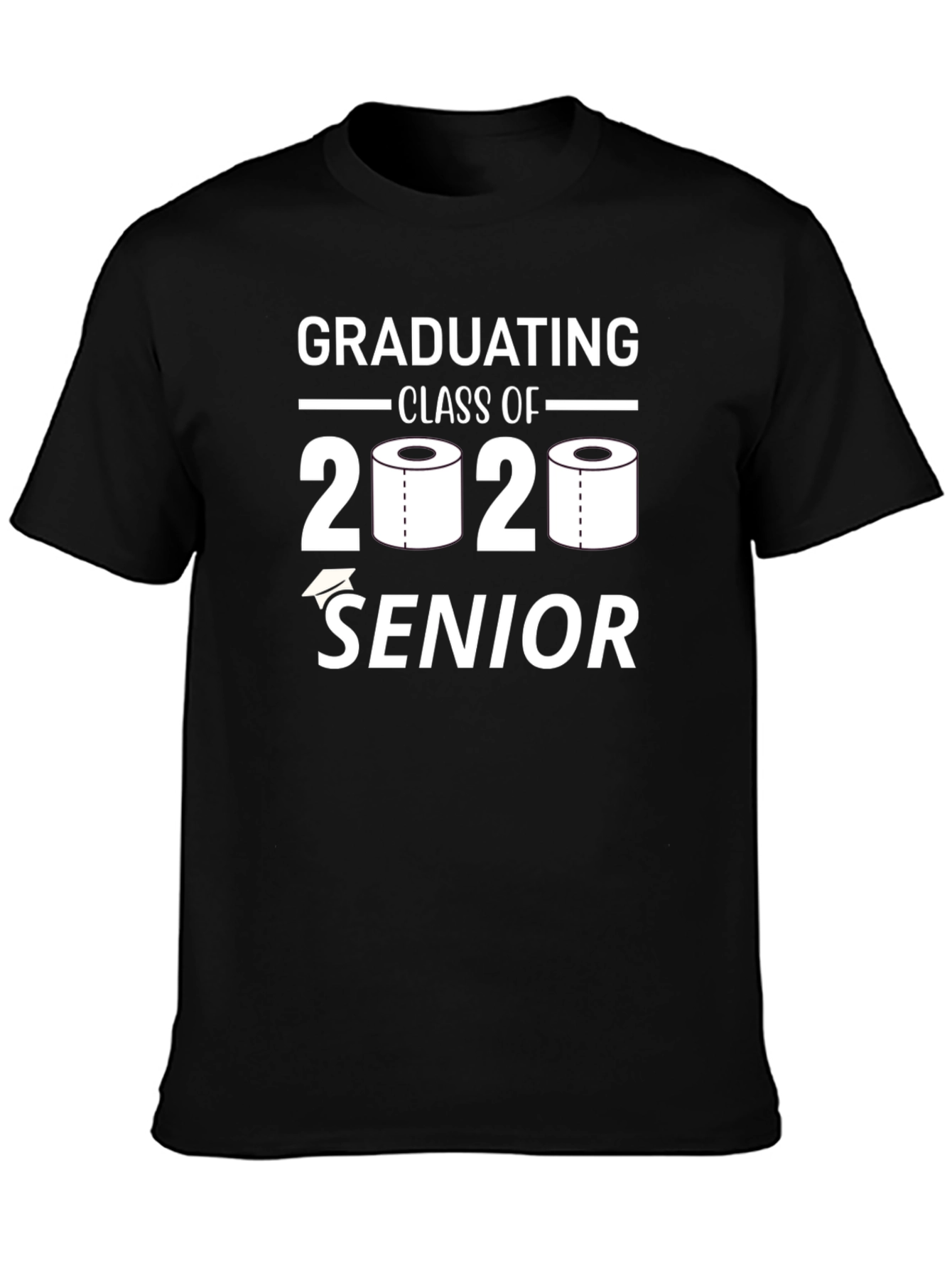 Black Graduating Class of 2020 Senior T-Shirt view 3