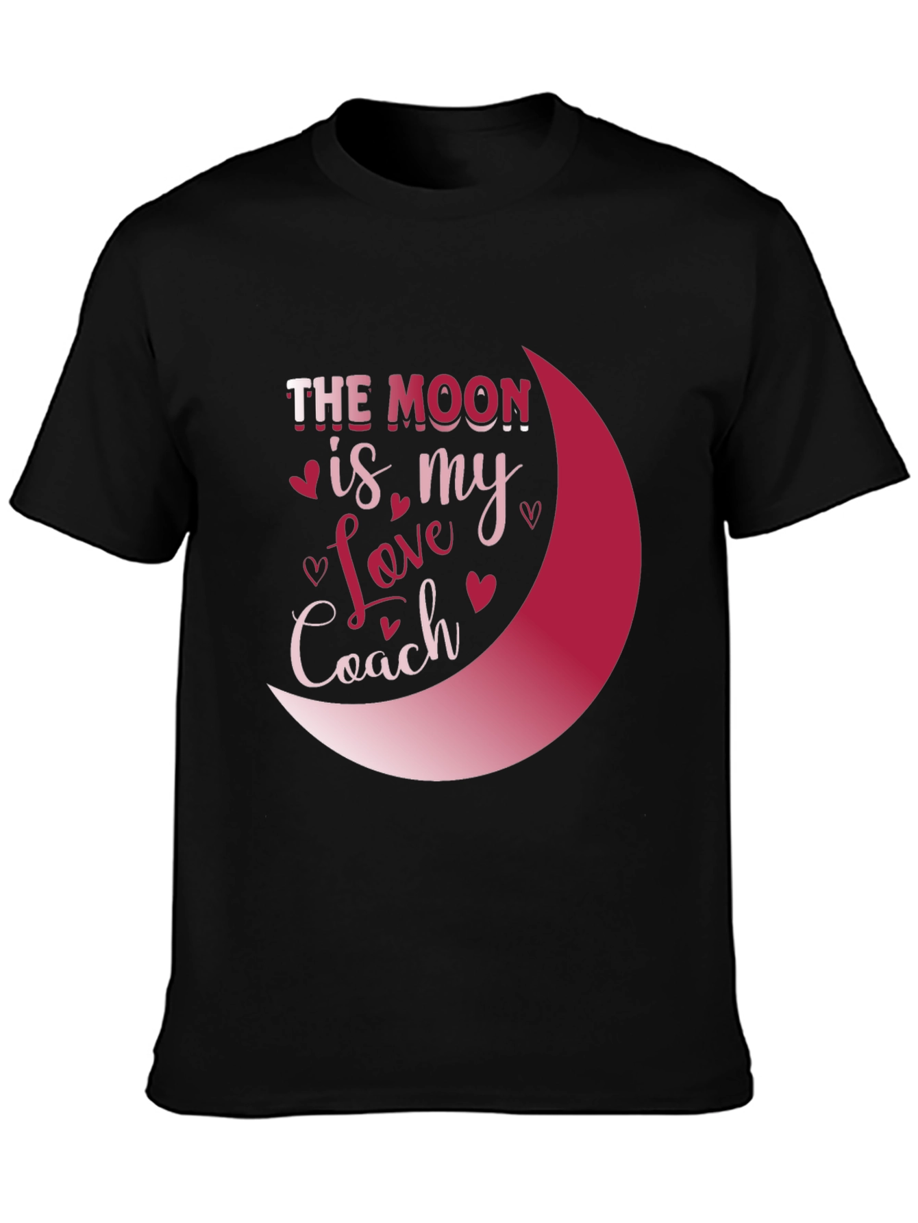 Black The Moon is My Love Coach Graphic Tee view 3