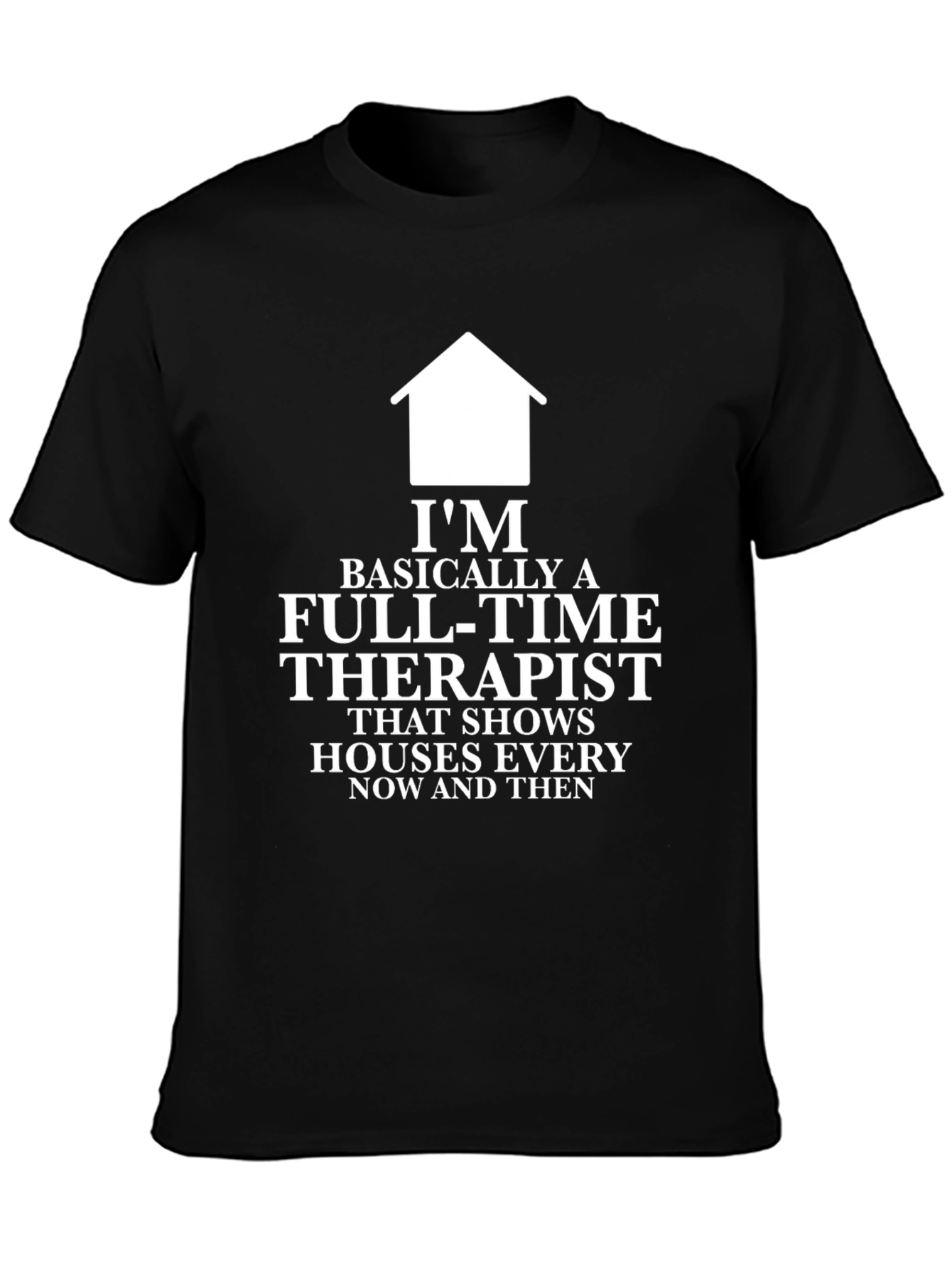 Black Realtor Therapist T-Shirt - Real Estate Agent Humor view 3
