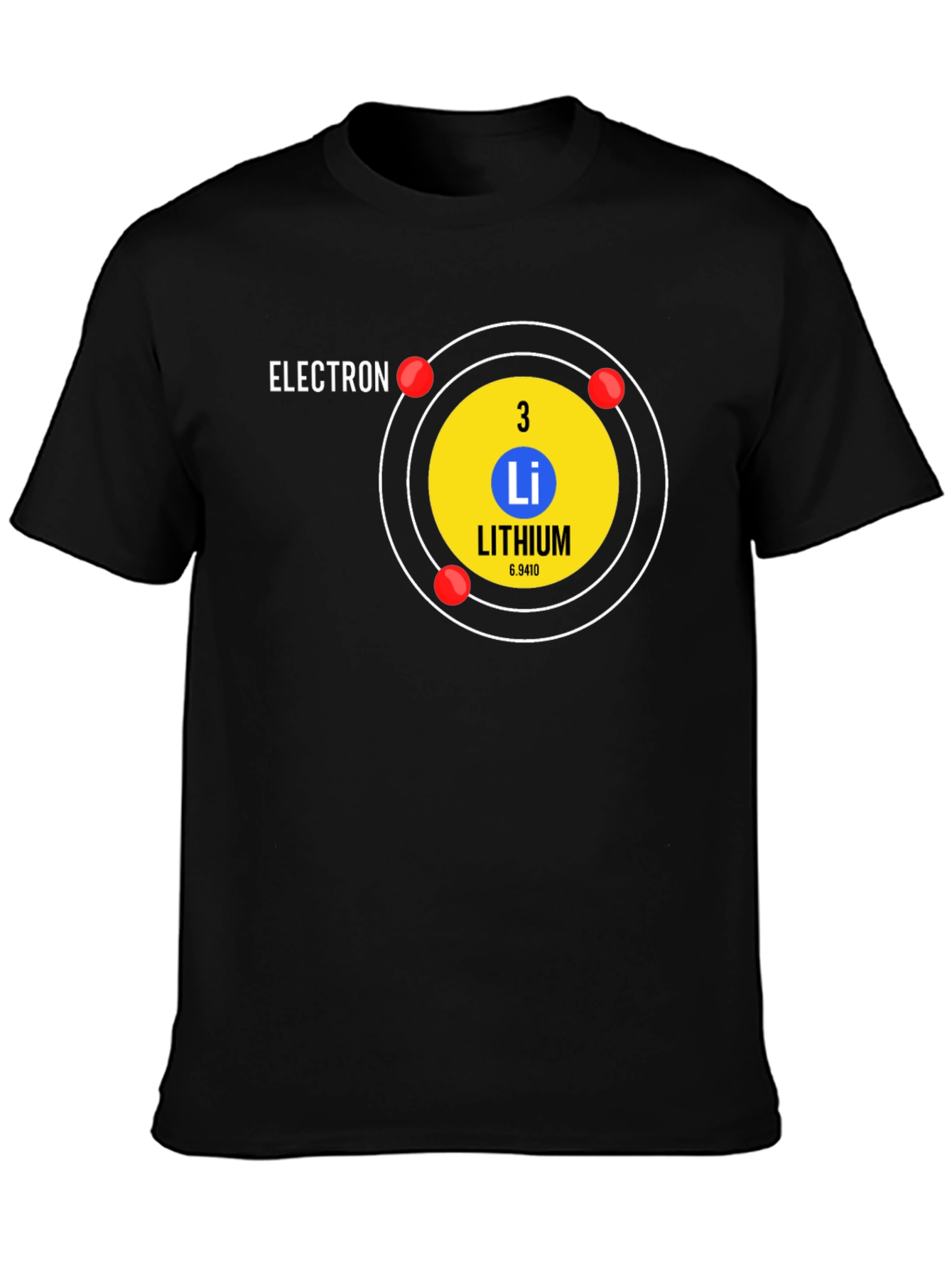 Lithium Atom T-Shirt - Science Geek Tee - 3