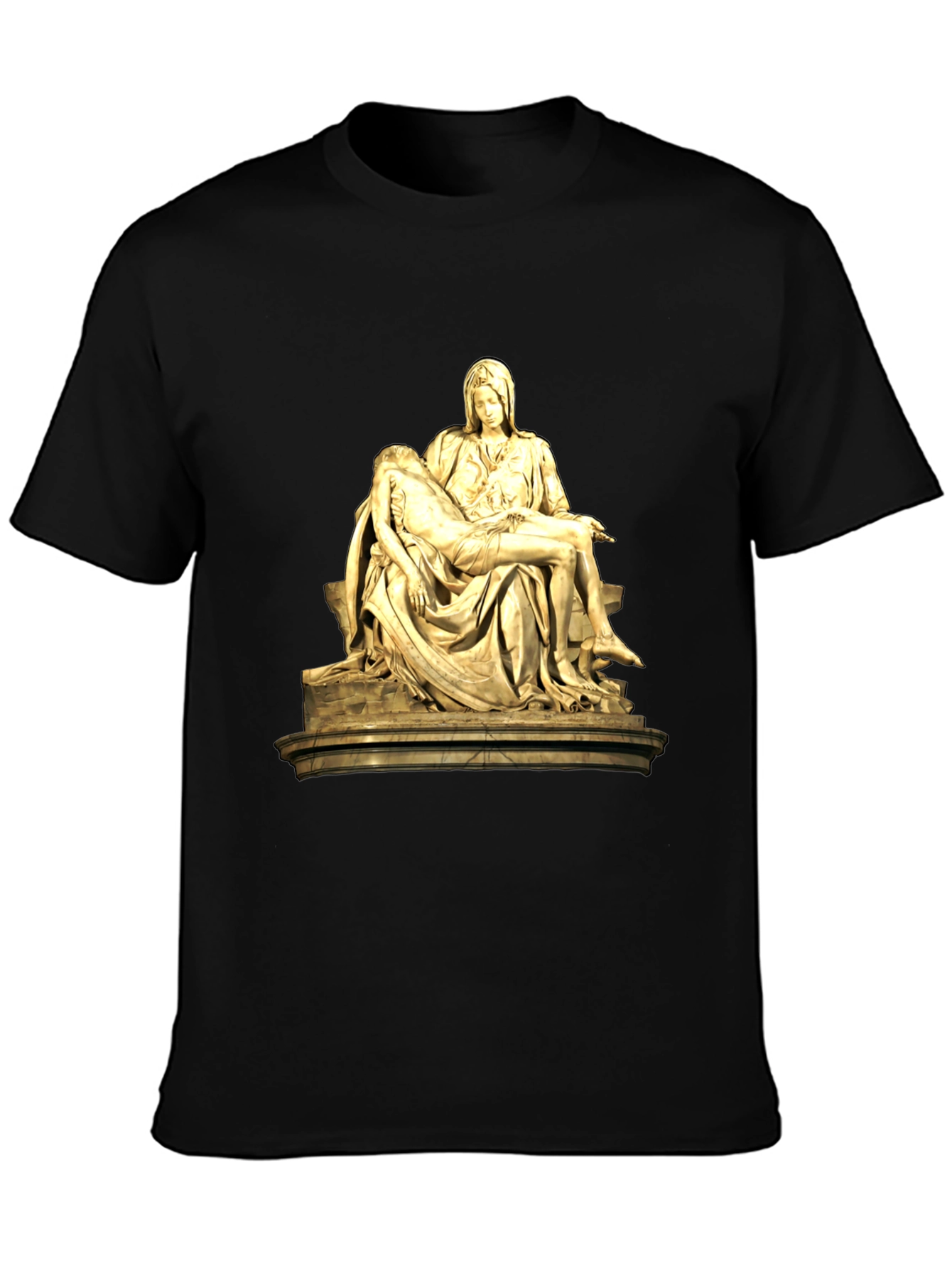 Black Pieta Sculpture Graphic T-Shirt - Classic Art Tee view 3