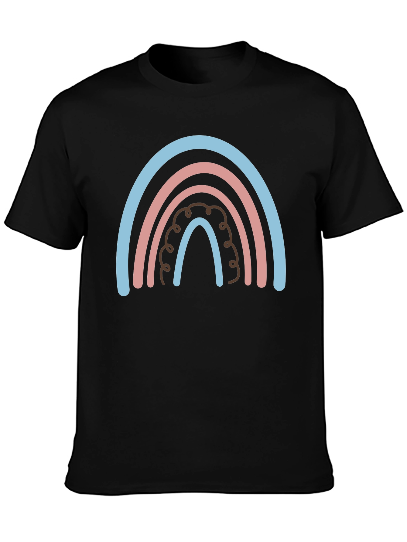 Black Rainbow Graphic Print Tee - Casual Comfort view 3