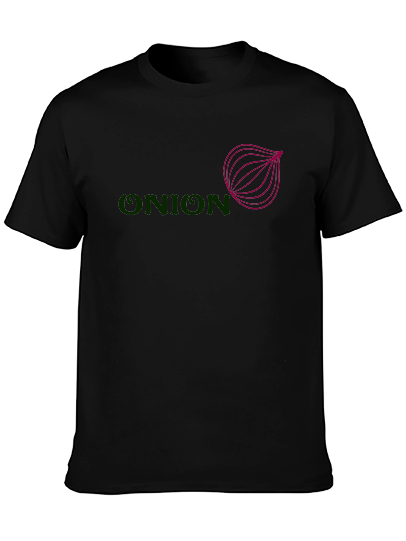 Black Onion Graphic T-Shirt - Black Cotton Tee view 3