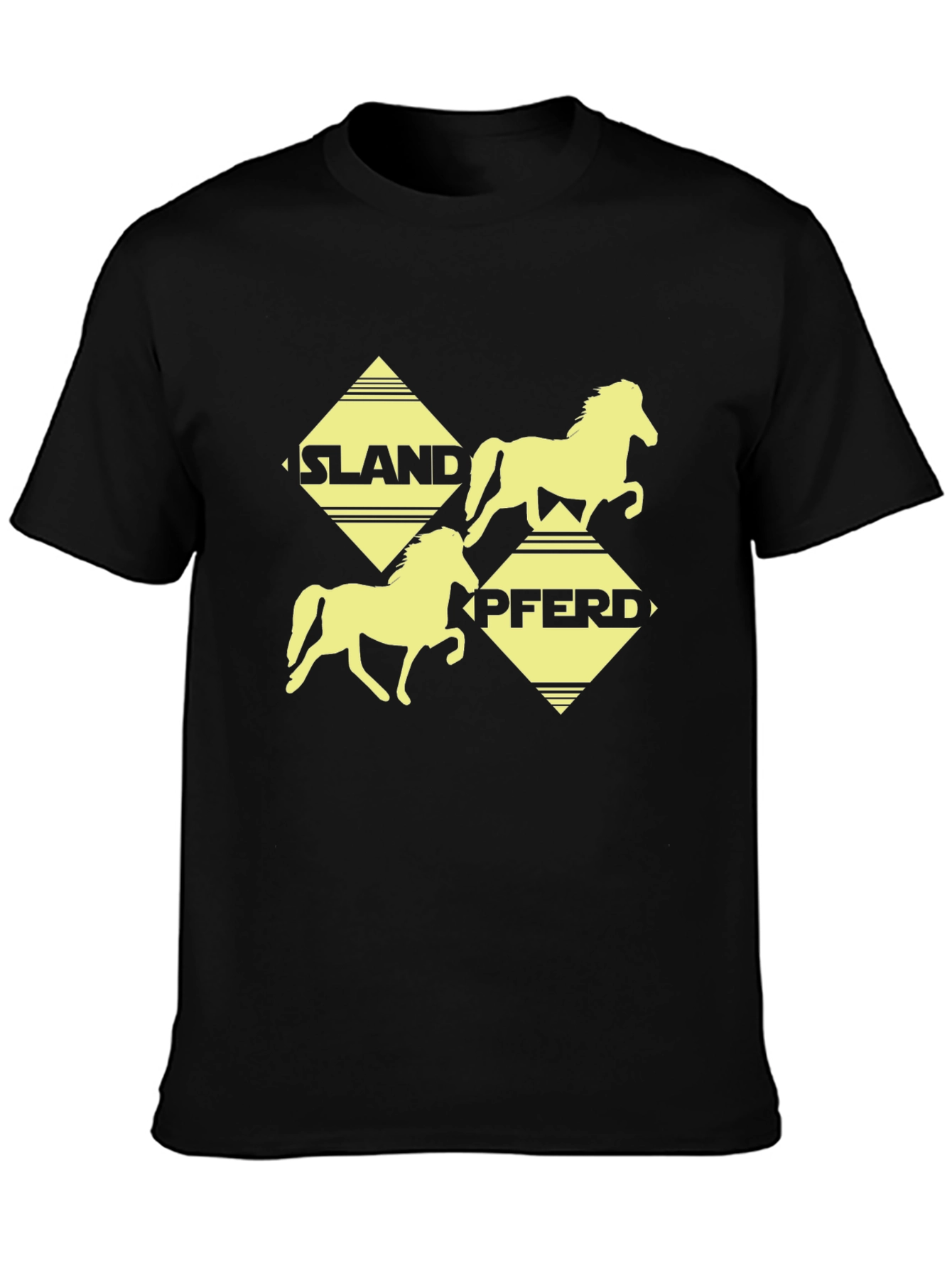 Islandpferd Graphic Tee - Black Cotton T-Shirt - 3