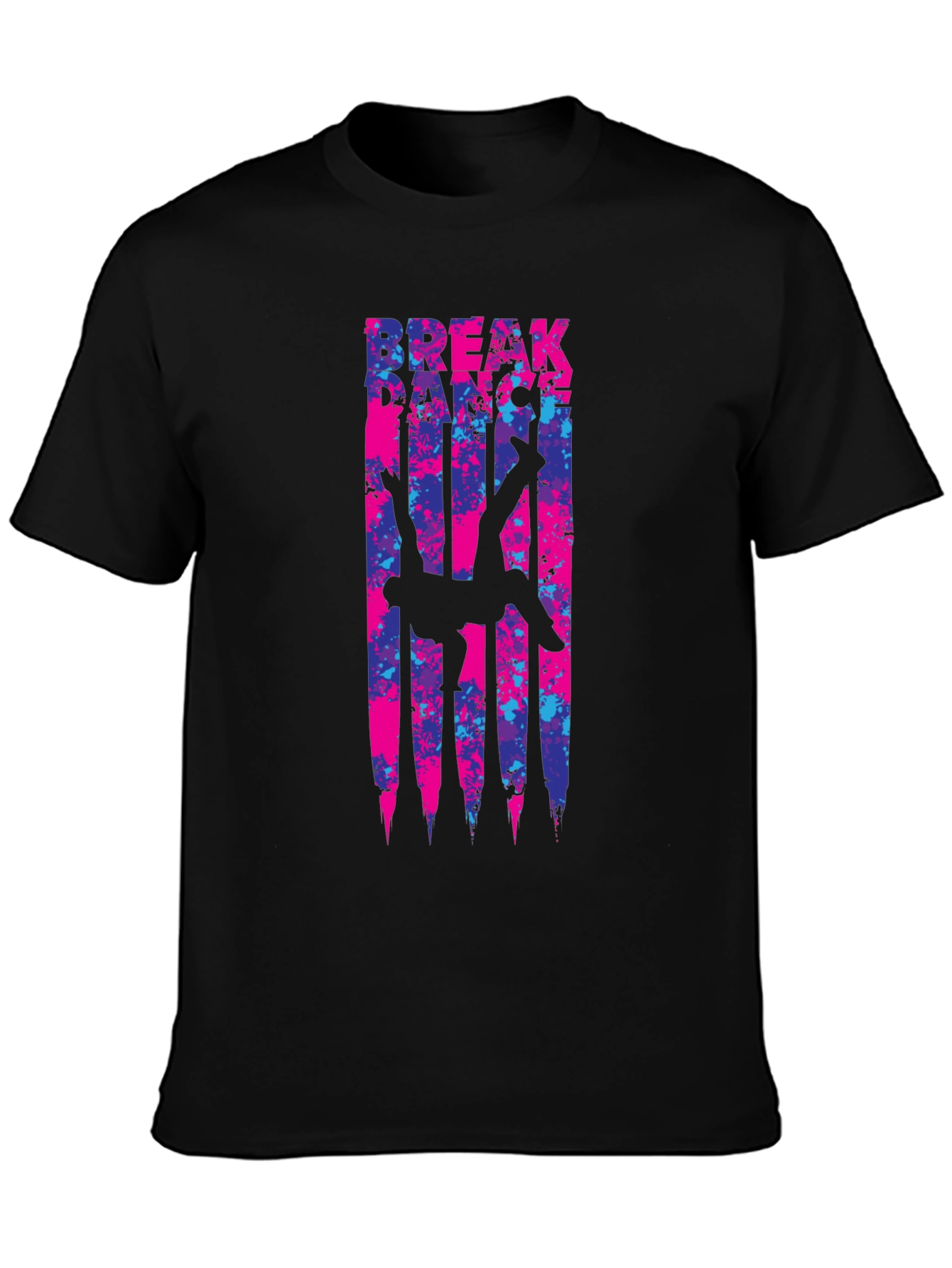 Black Break Dance T-Shirt - Urban Style Graphic Tee view 3