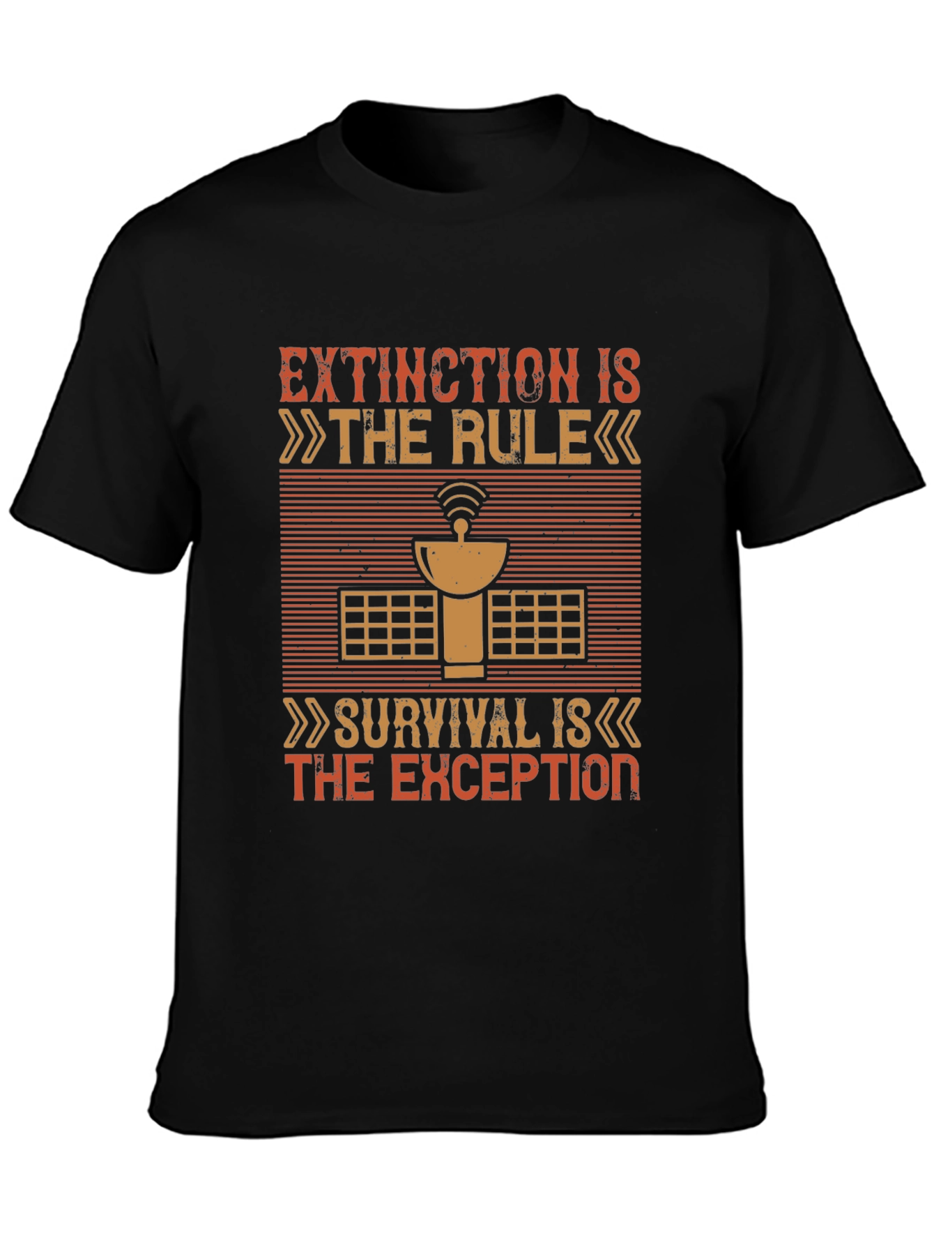 Black Extinction Rule Satellite Graphic T-Shirt view 3