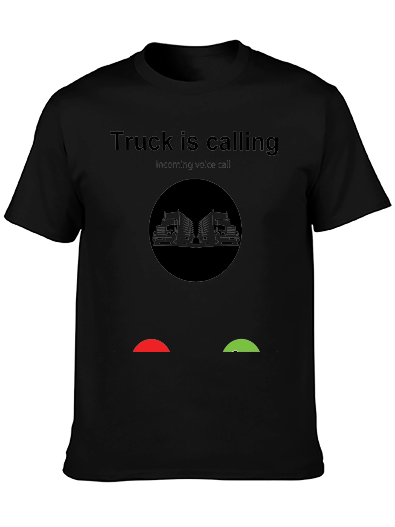 Black Truck Is Calling T-Shirt - Incoming Voice Call Design view 3
