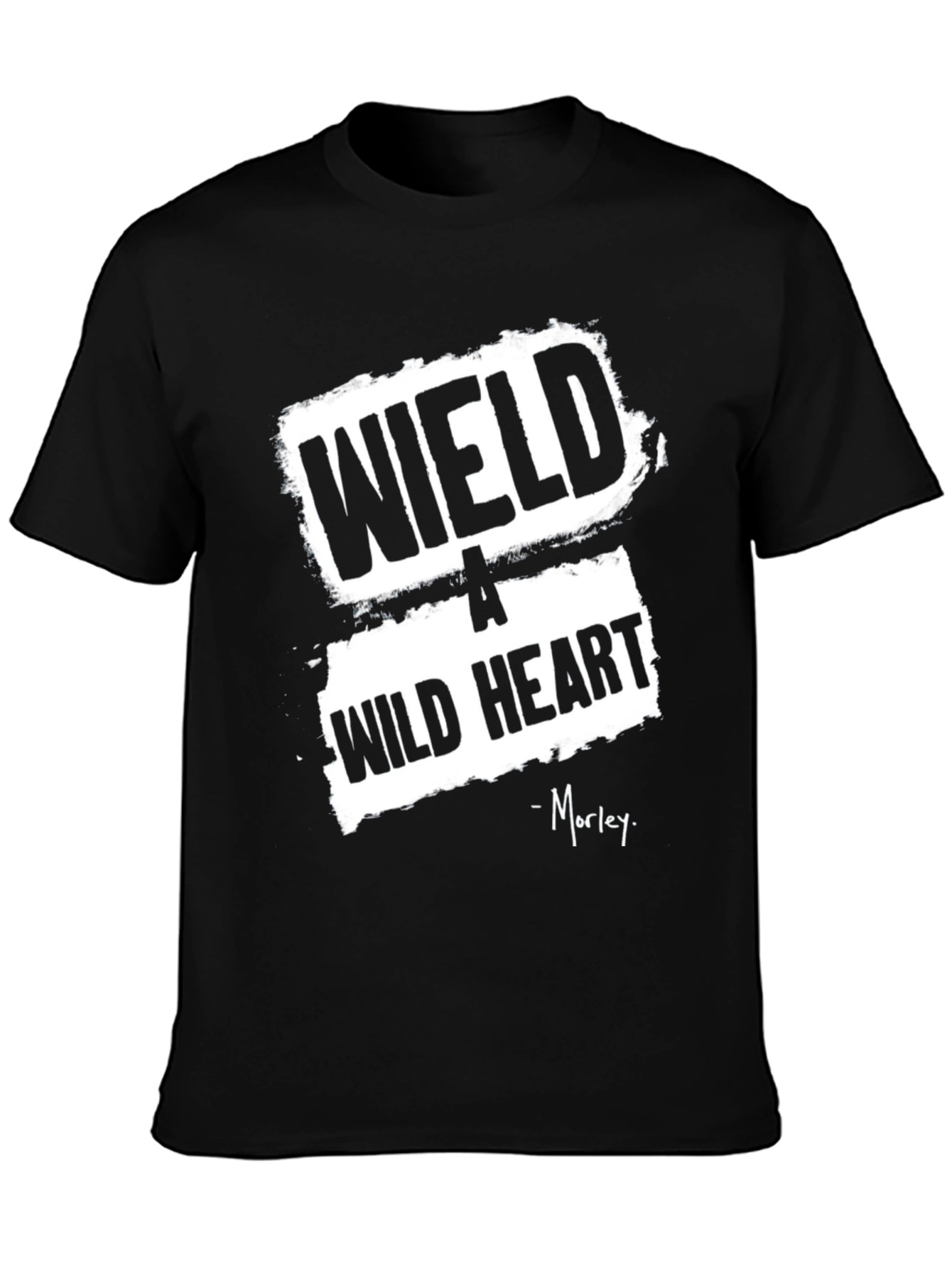 Black Wield A Wild Heart Black Graphic T-Shirt view 3