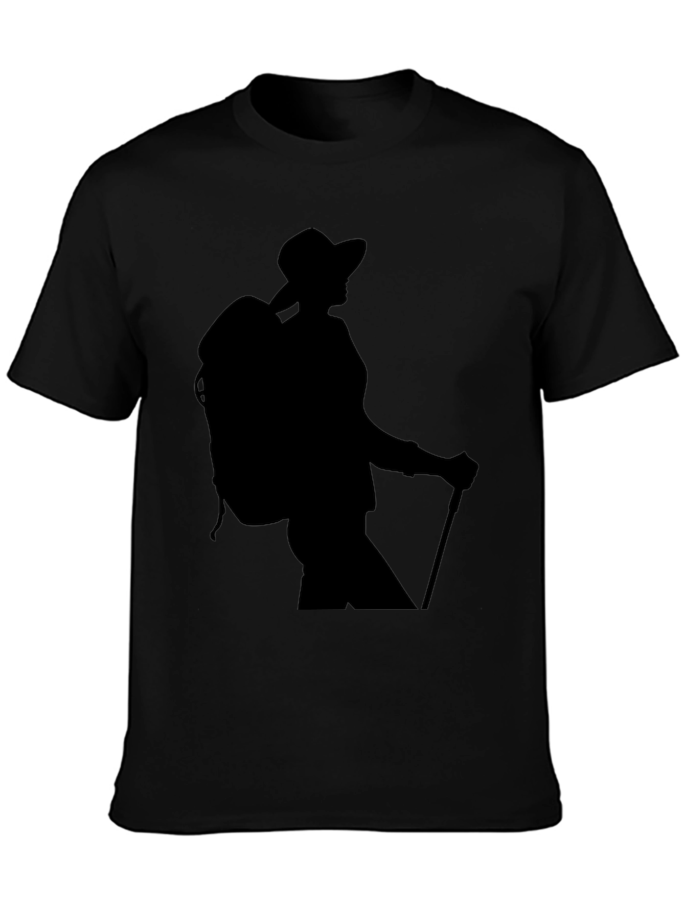 Black Hiking Silhouette Graphic Tee - Black view 3