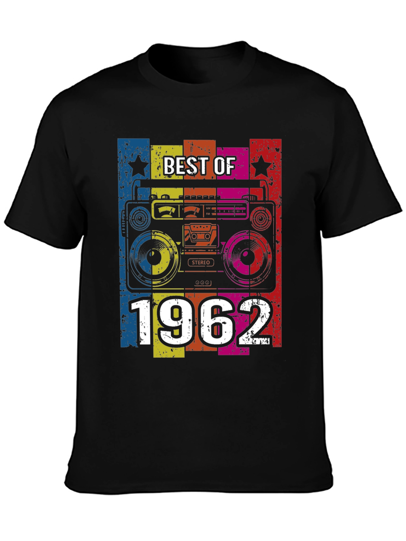 Black Best of 1962 Boombox Graphic Tee view 3