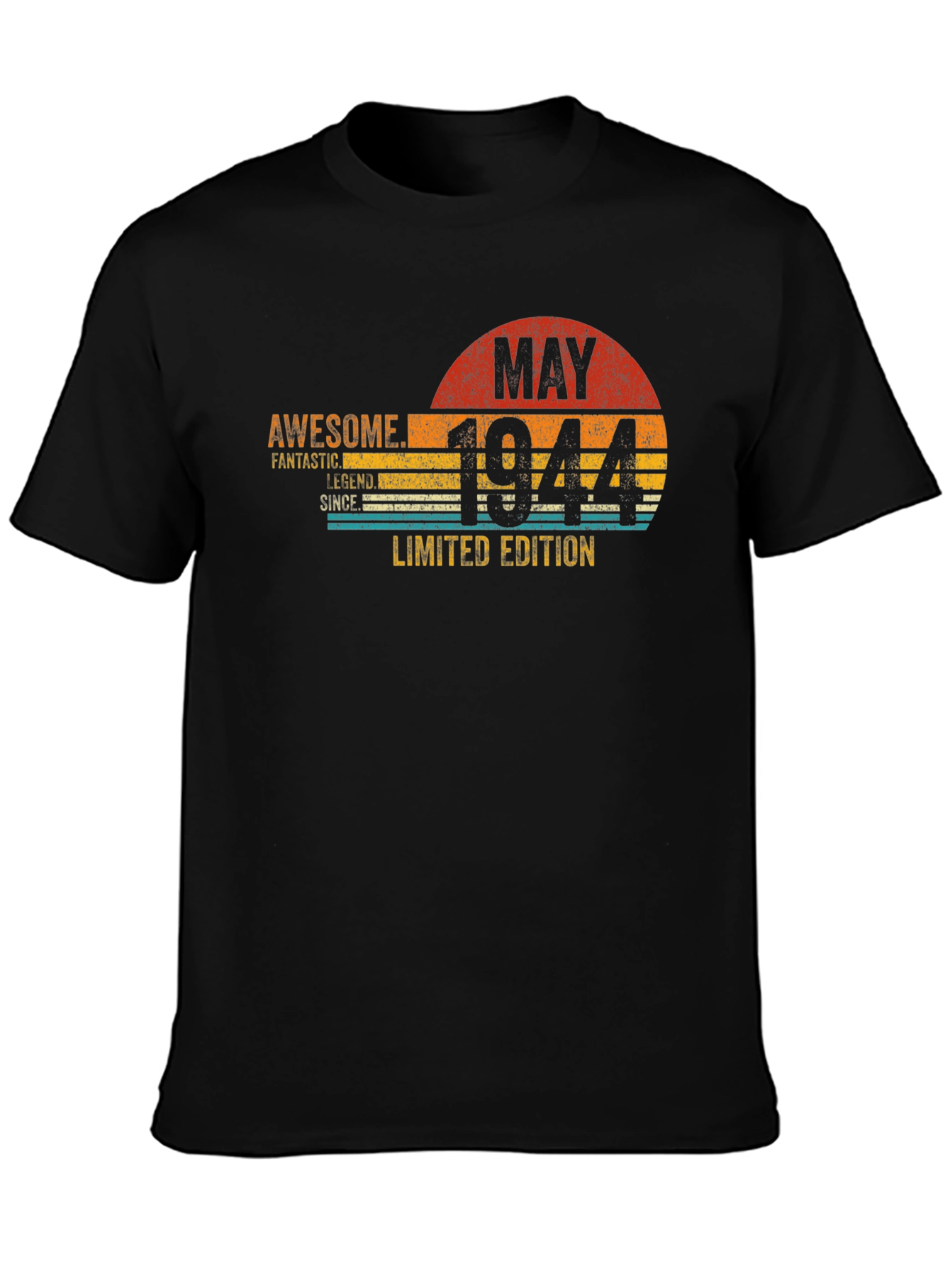 Black Awesome May 1944 Limited Edition T-Shirt view 3