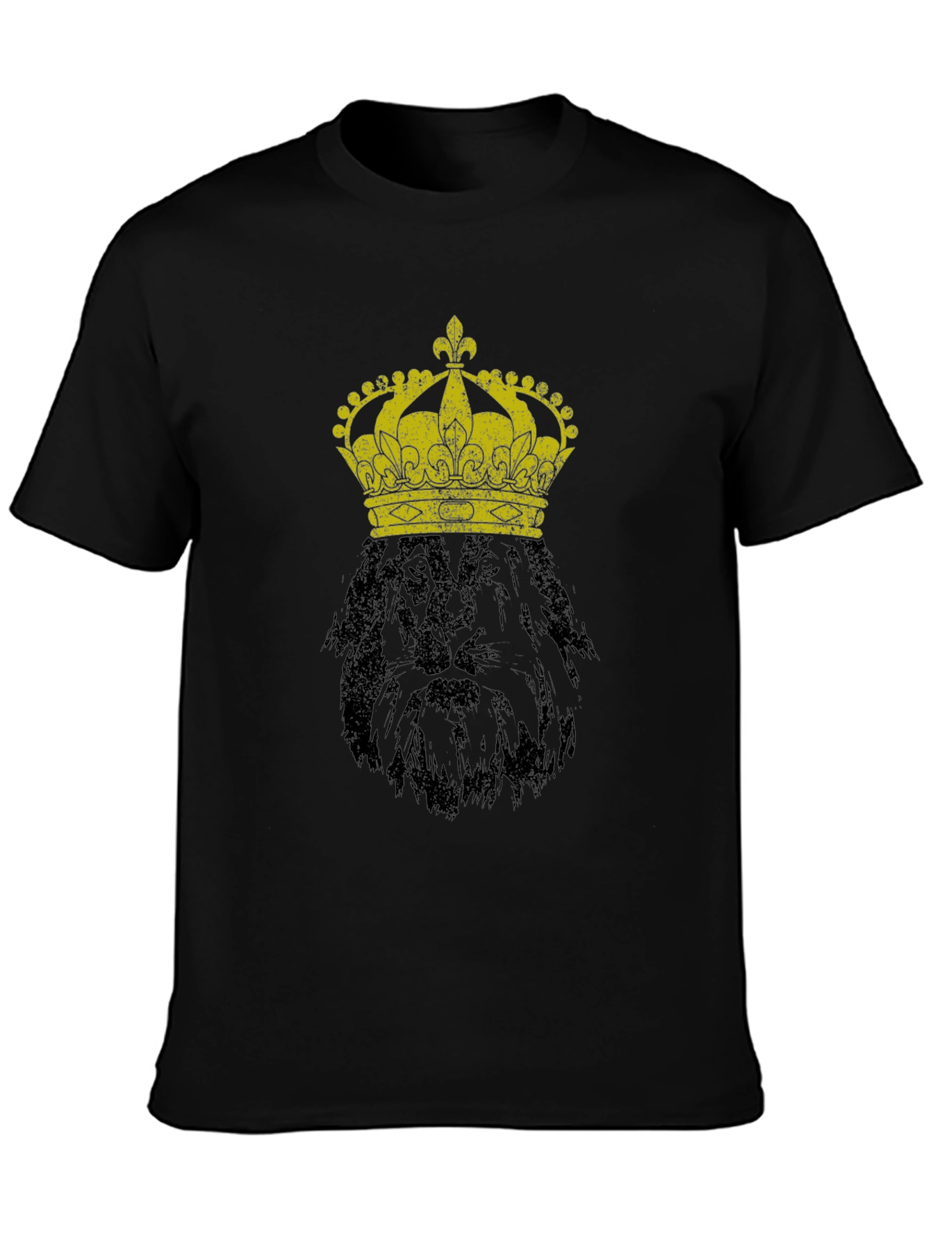 Black King Lion Graphic Tee - Black T-Shirt view 3
