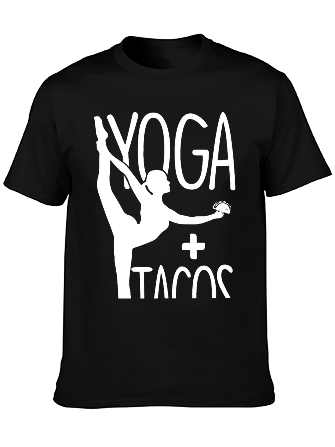 Black Yoga and Tacos Graphic Tee view 3