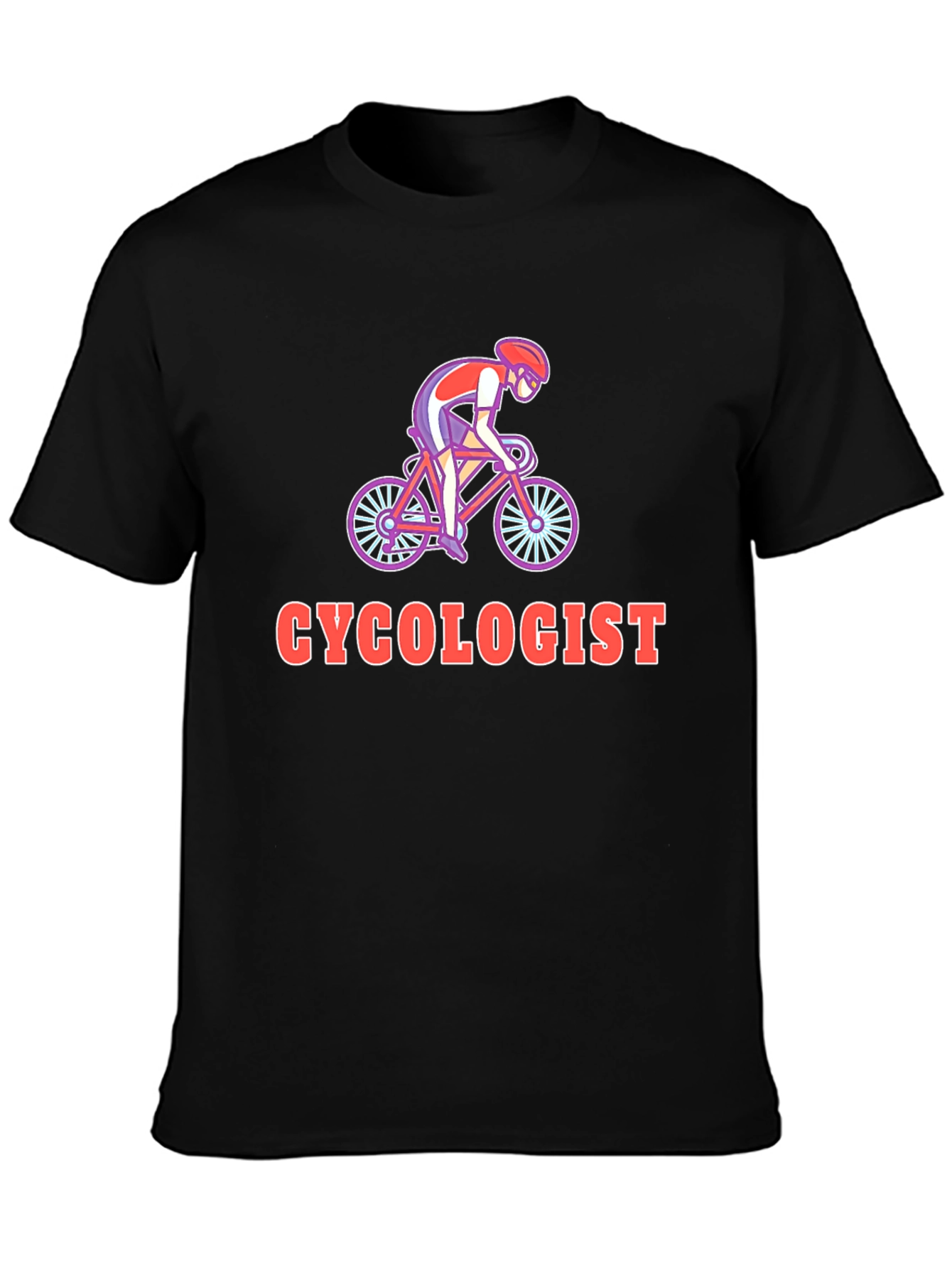 Black Cyclologist T-Shirt - Funny Cycling Gift view 3