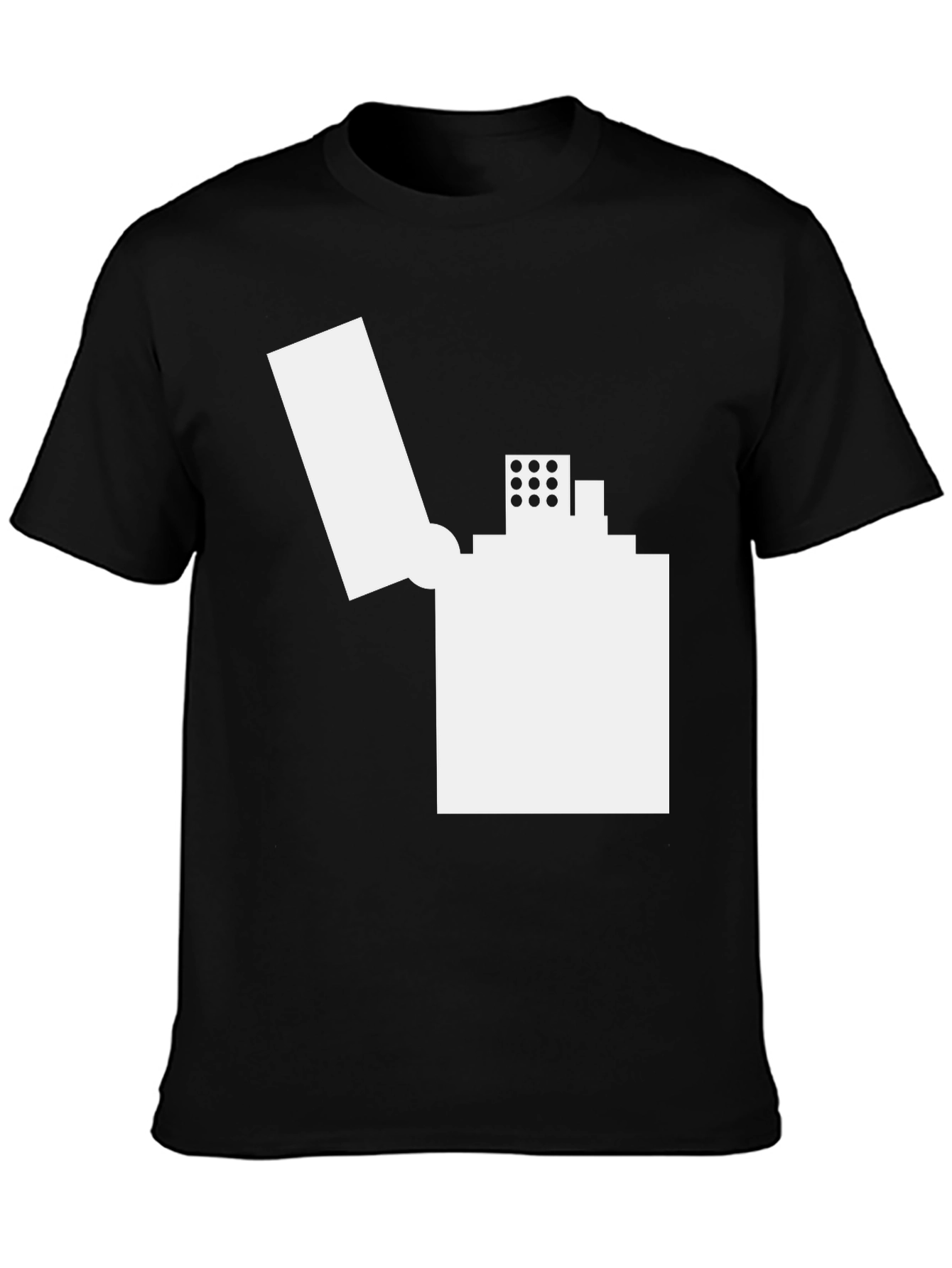 Black Lighter Graphic Tee - Cool Minimalist Design view 3