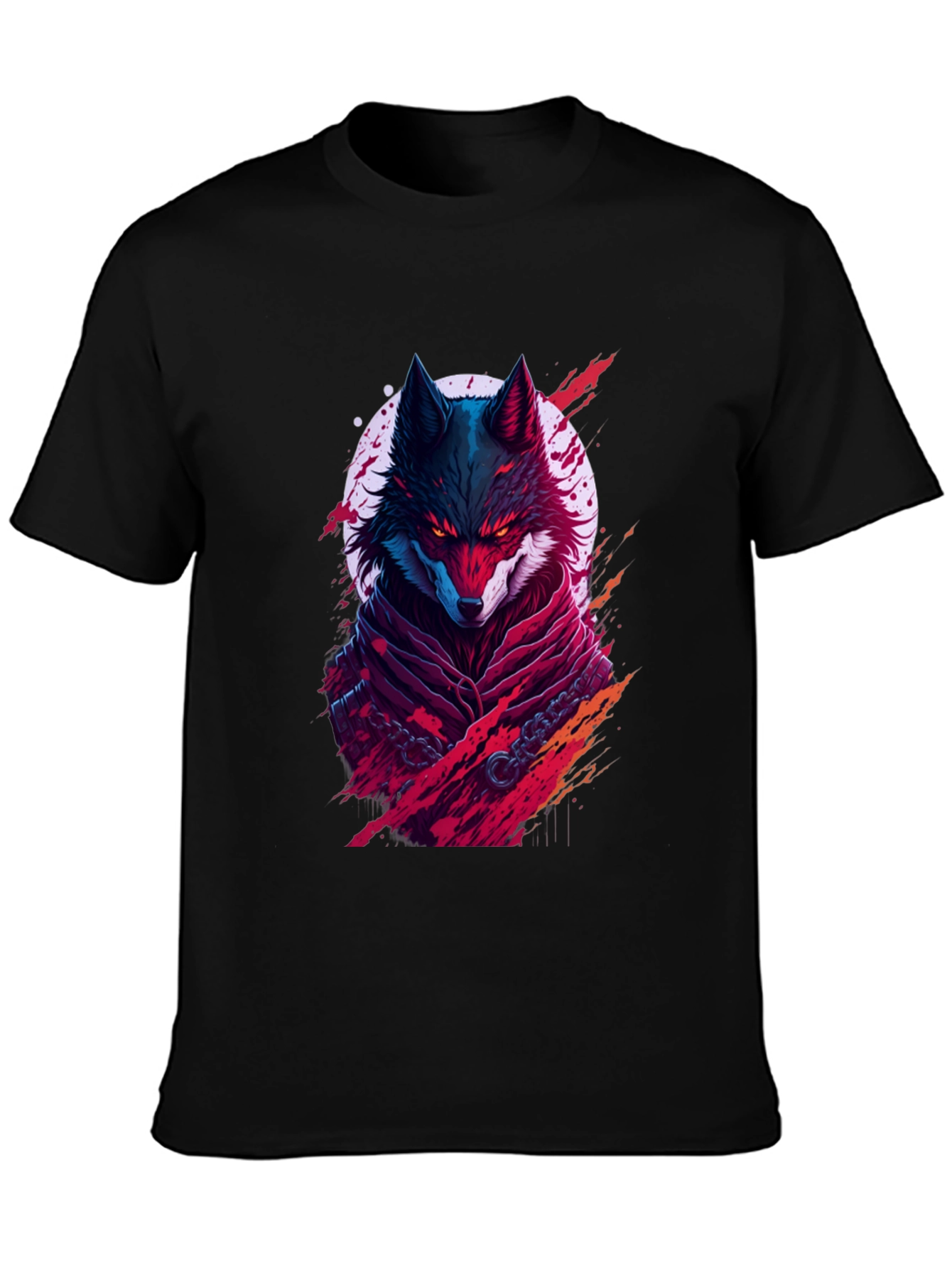 Black Wolf Graphic Tee - Unique Streetwear Design view 3