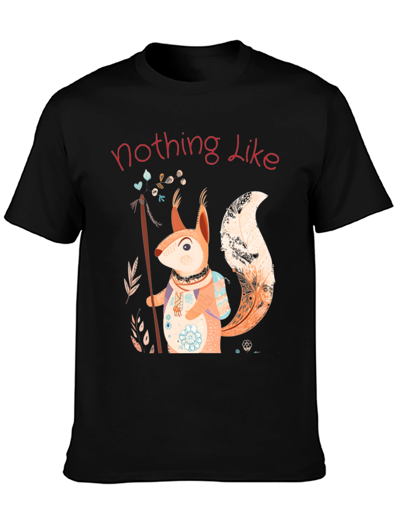 Black Squirrel Design T-Shirt - Nature Lover Tee view 3