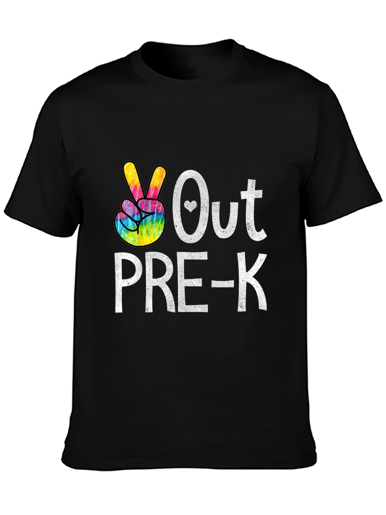 Black Peace Out Pre-K T-Shirt Graduation Tee view 3