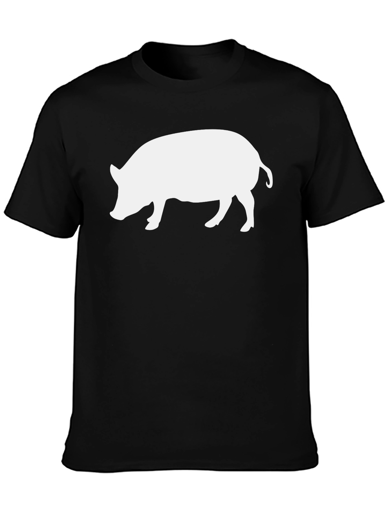 Black Boar Silhouette Graphic T-Shirt view 3