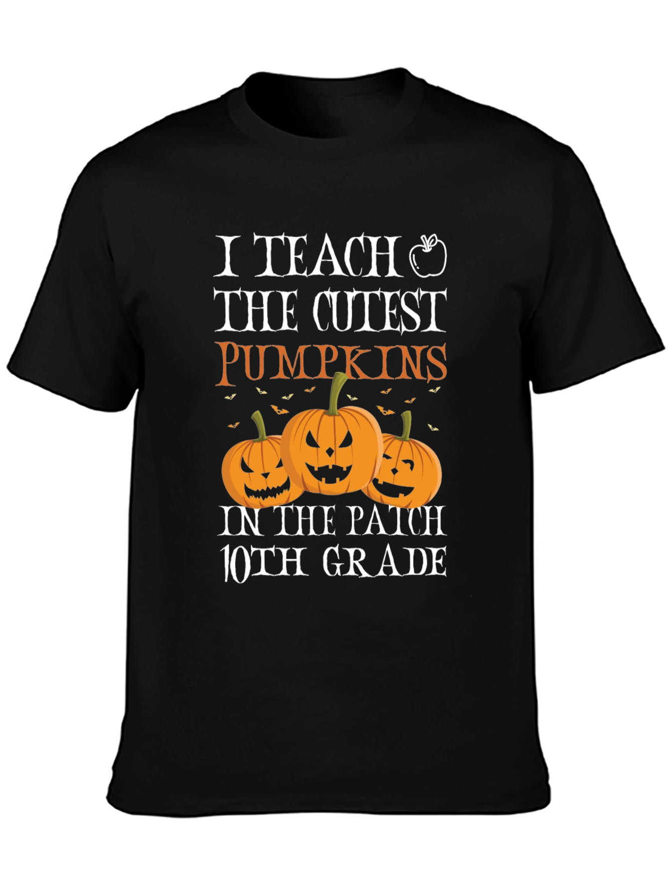 Black I Teach The Cutest Pumpkins T-Shirt view 3