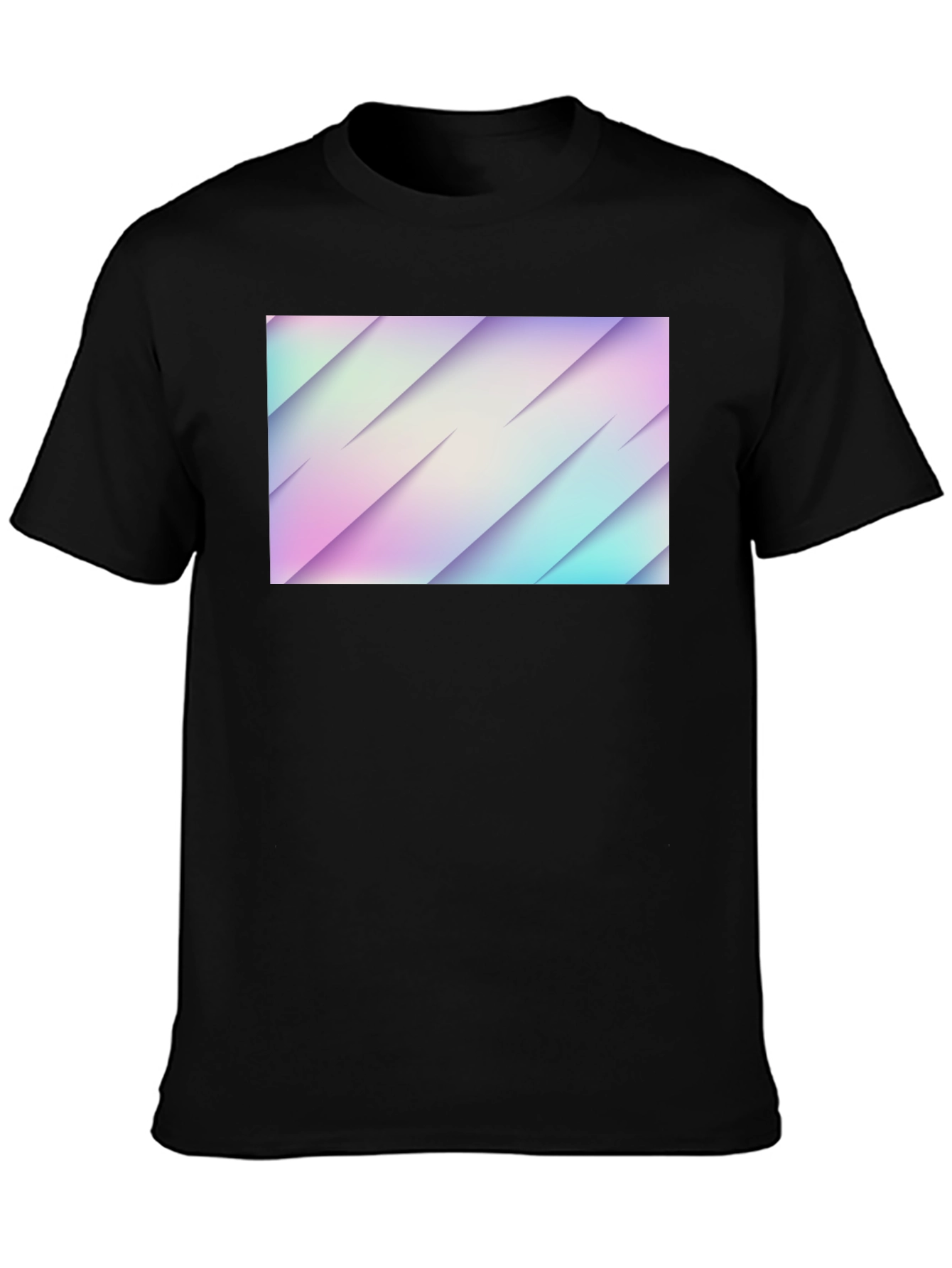 Black Abstract Black Graphic Tee - Modern Design view 3