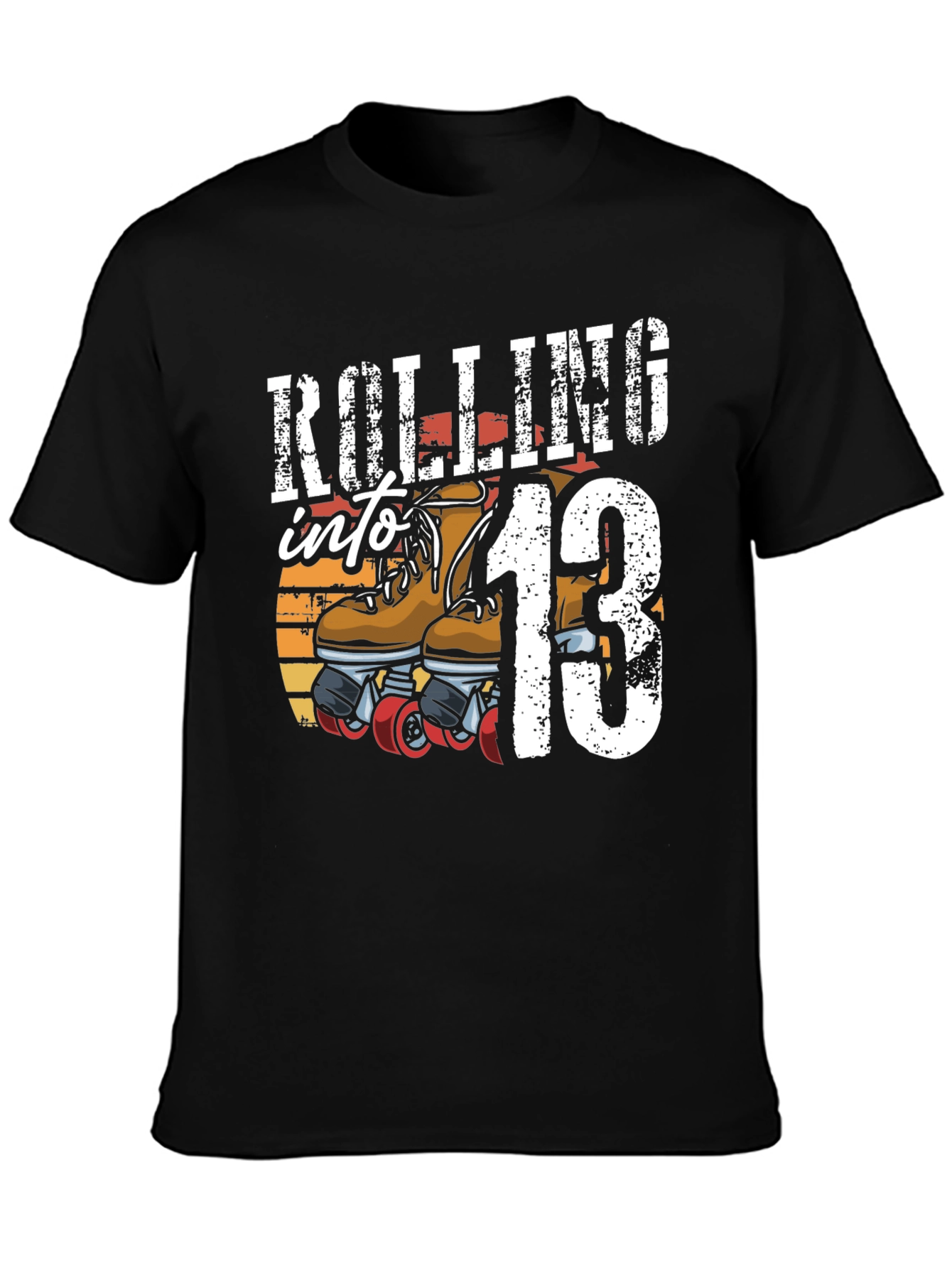 Black Rolling into 13 Birthday Shirt view 3