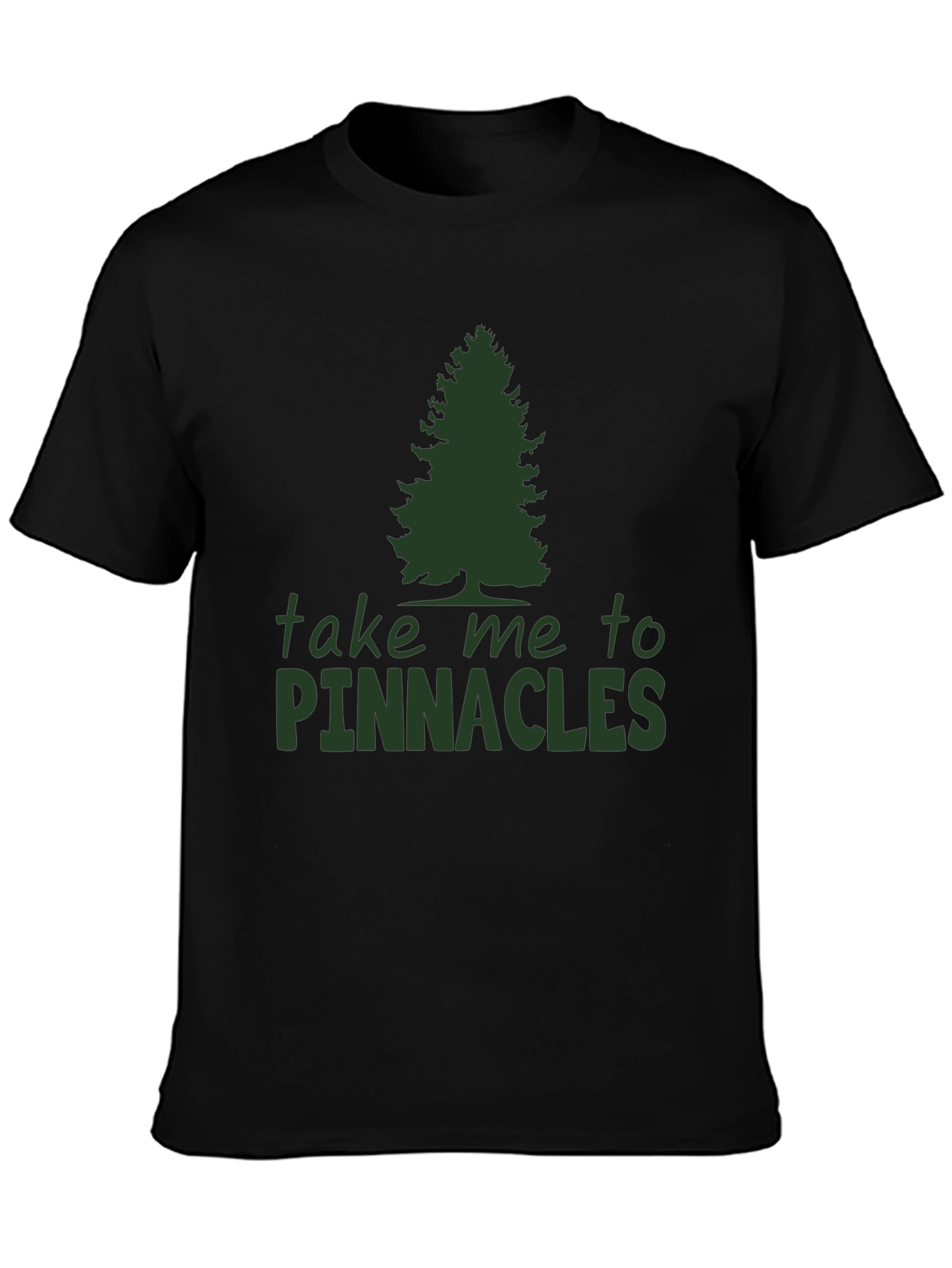 Black Pinnacles Graphic Tee - Nature Lover's Black T-Shirt view 3