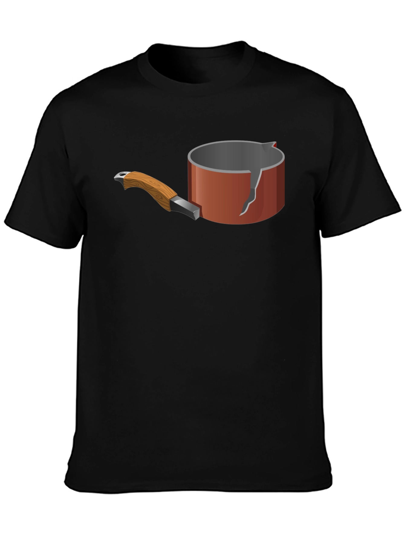 Black Broken Pot Graphic Tee - Unique Casual Wear view 3