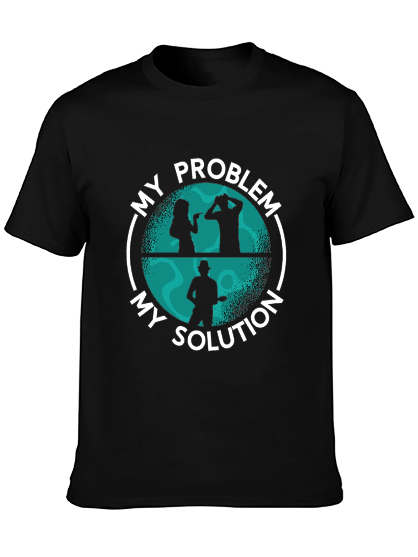 Black My Problem My Solution Graphic T-Shirt view 3