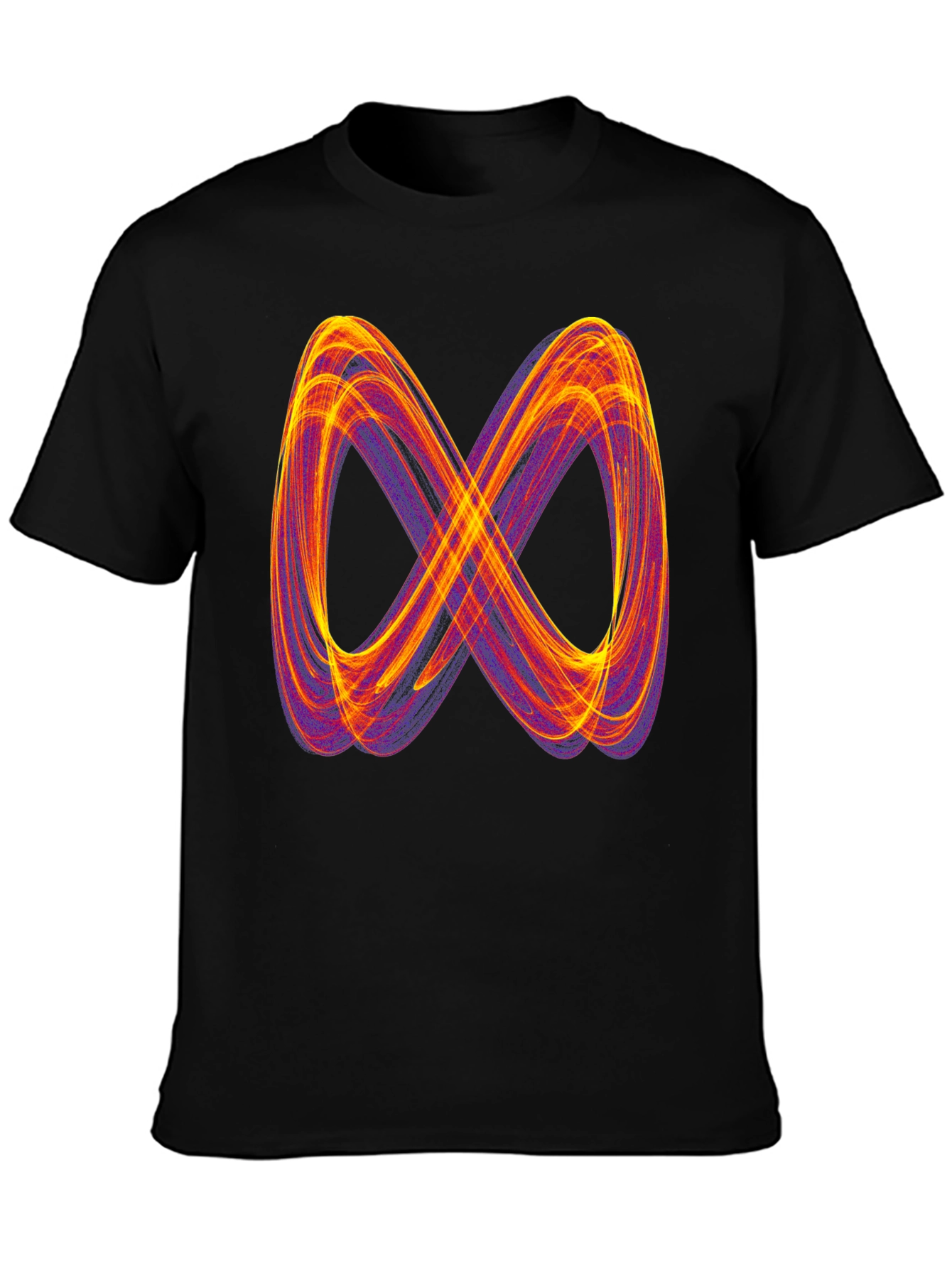 Black Infinity Symbol Graphic Tee - Black Cotton Blend Shirt view 3
