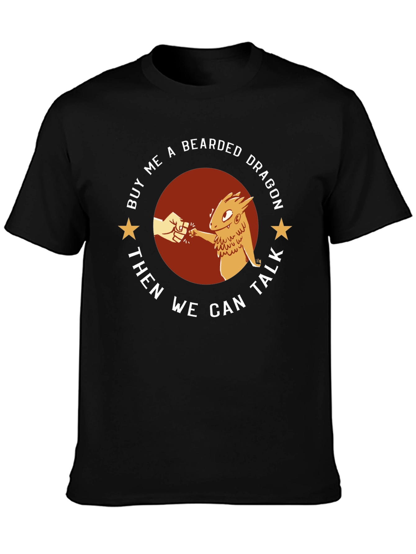 Black Buy Me A Bearded Dragon T-Shirt - Funny Reptile Lover Tee view 3