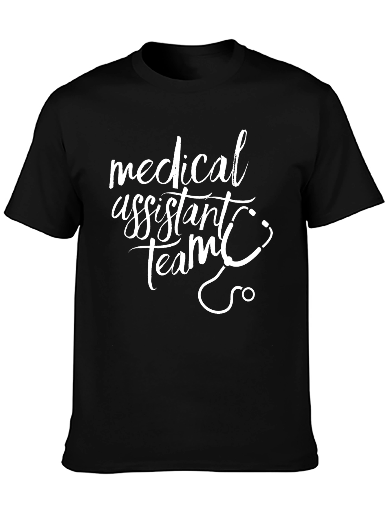 Black Medical Assistant Team T-Shirt - Stylish Healthcare Apparel view 3