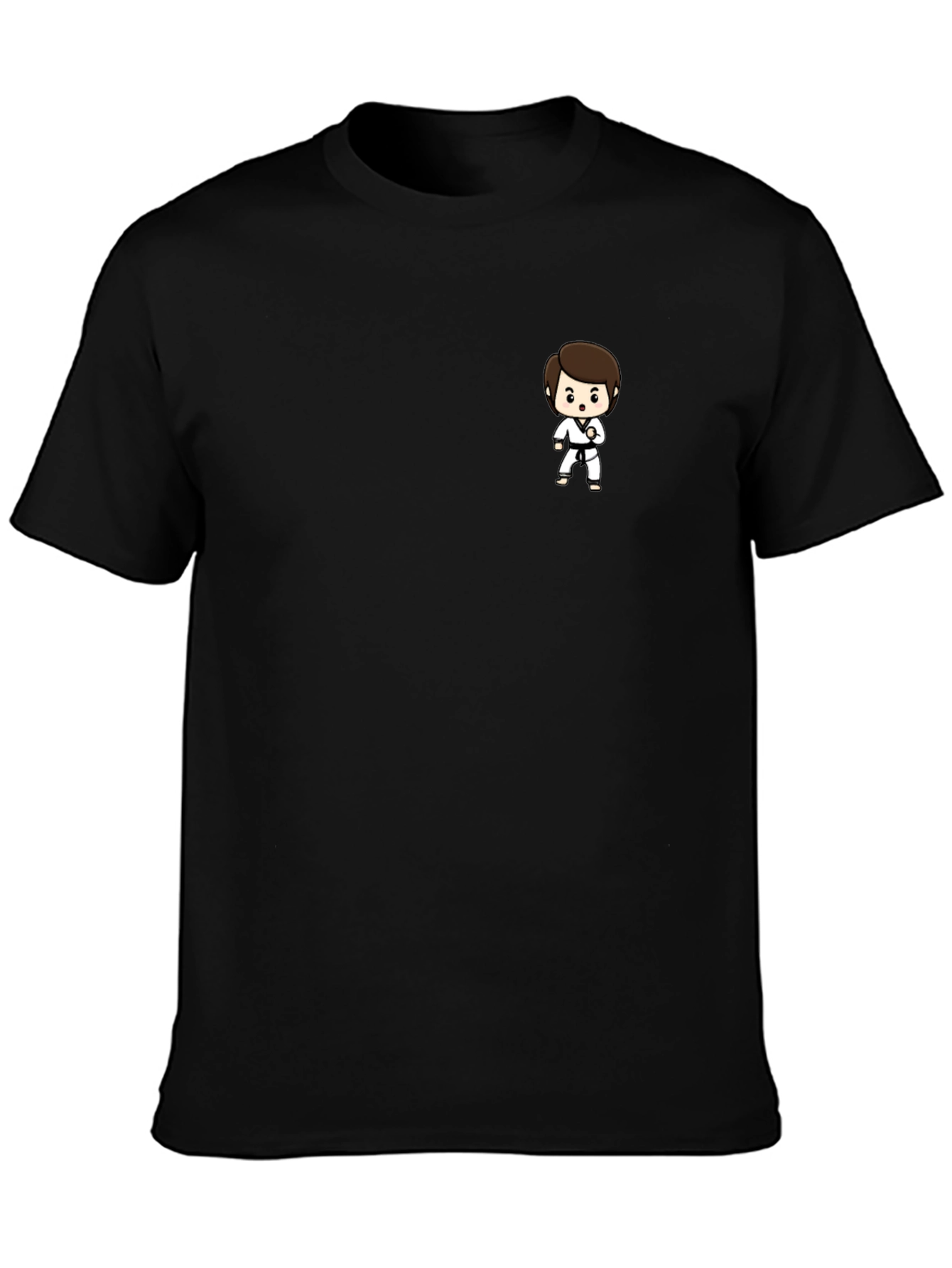 Black T-Shirt with Karate Kid Graphic - 3