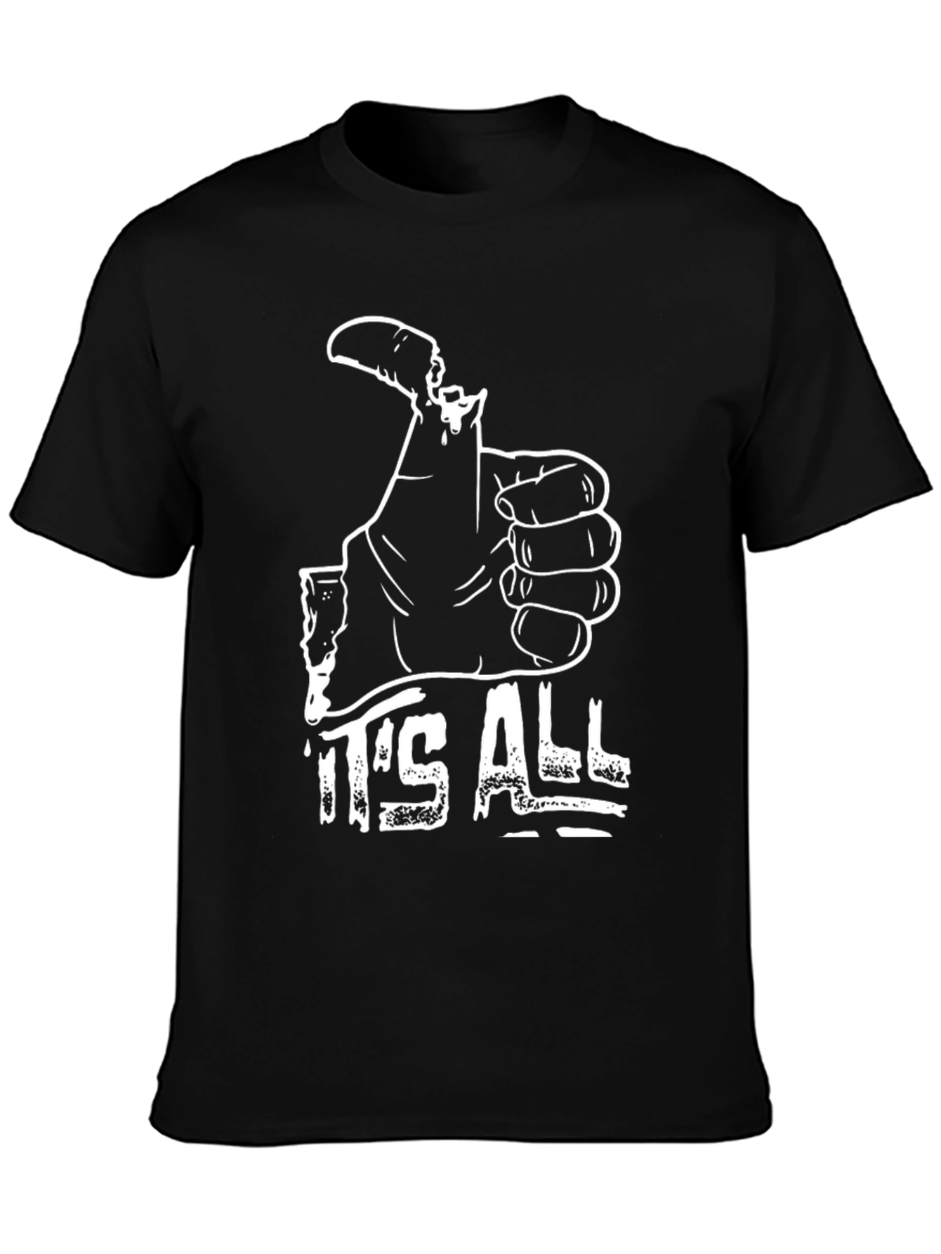 Black It's All Good Graphic T-Shirt view 3