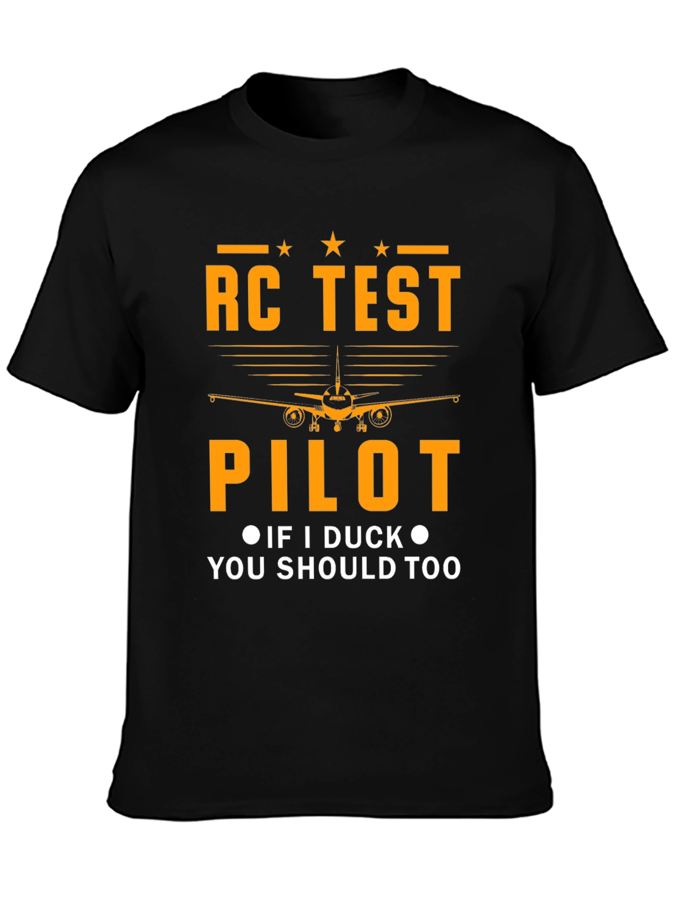 Black RC Test Pilot Graphic T-Shirt view 3